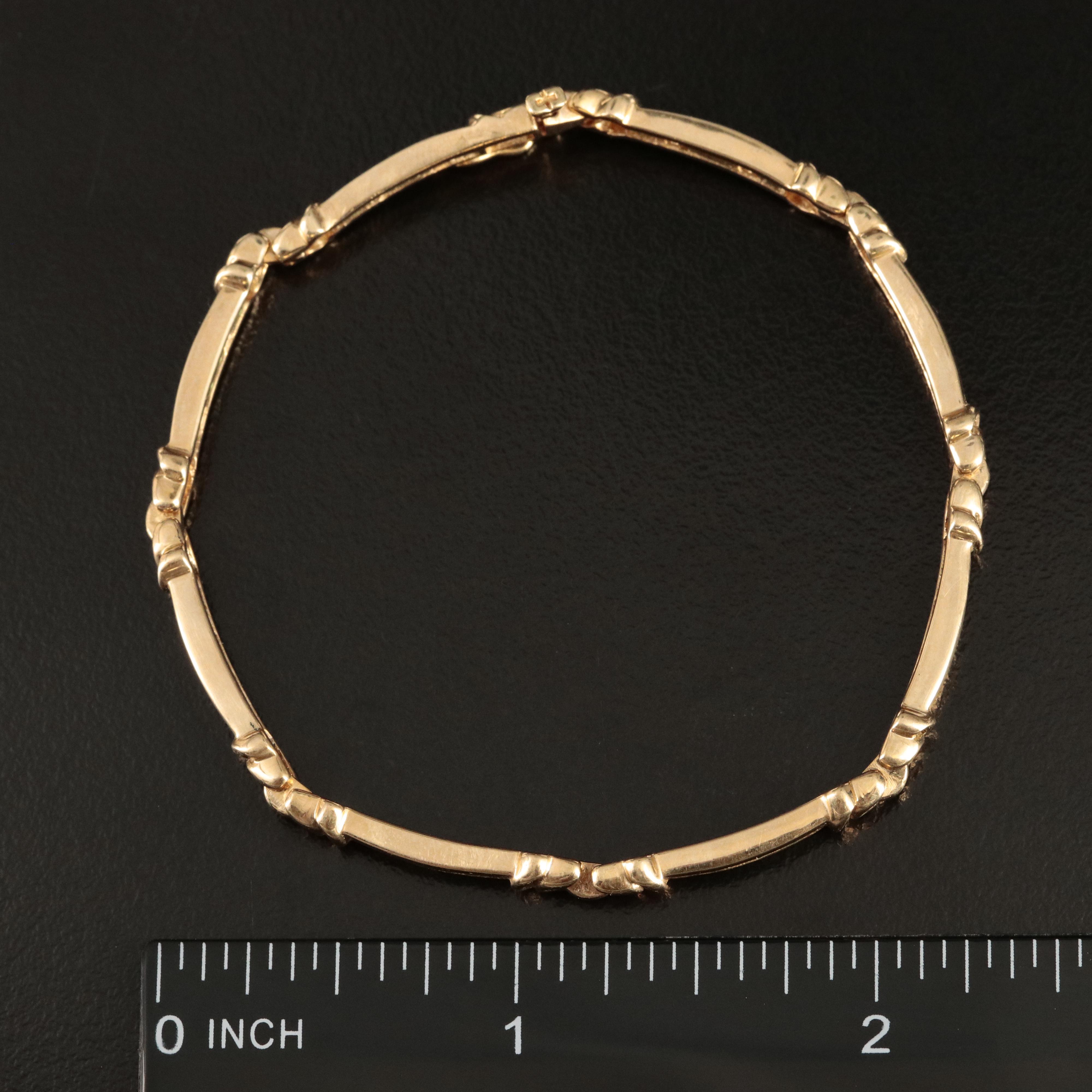 14K Emerald Channel Set Bracelet