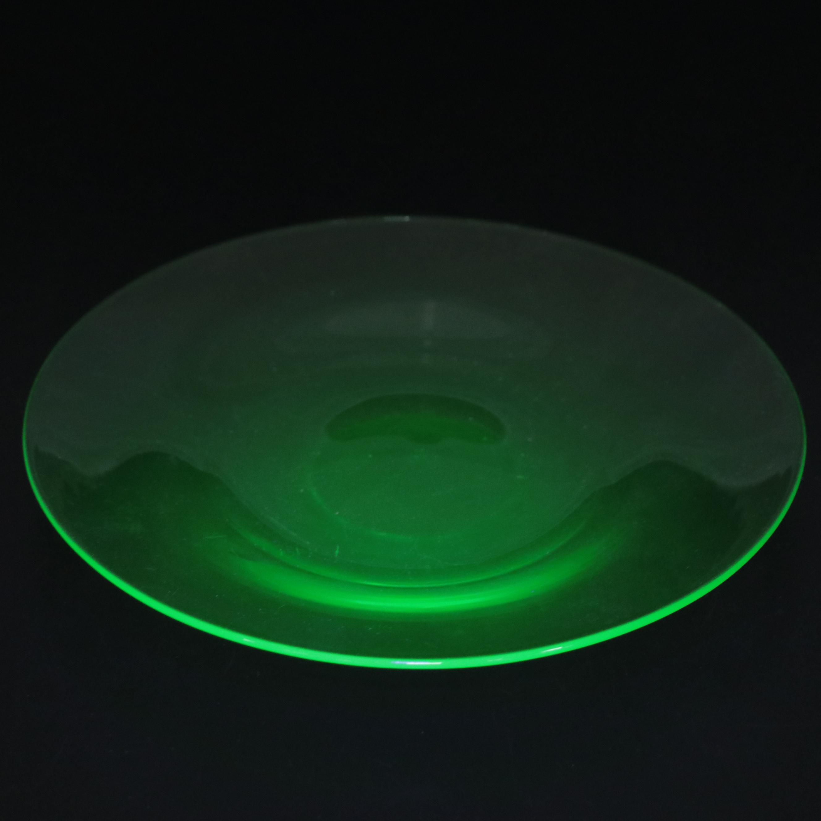 Variety of Heisey and Other Green Glass Serve Ware