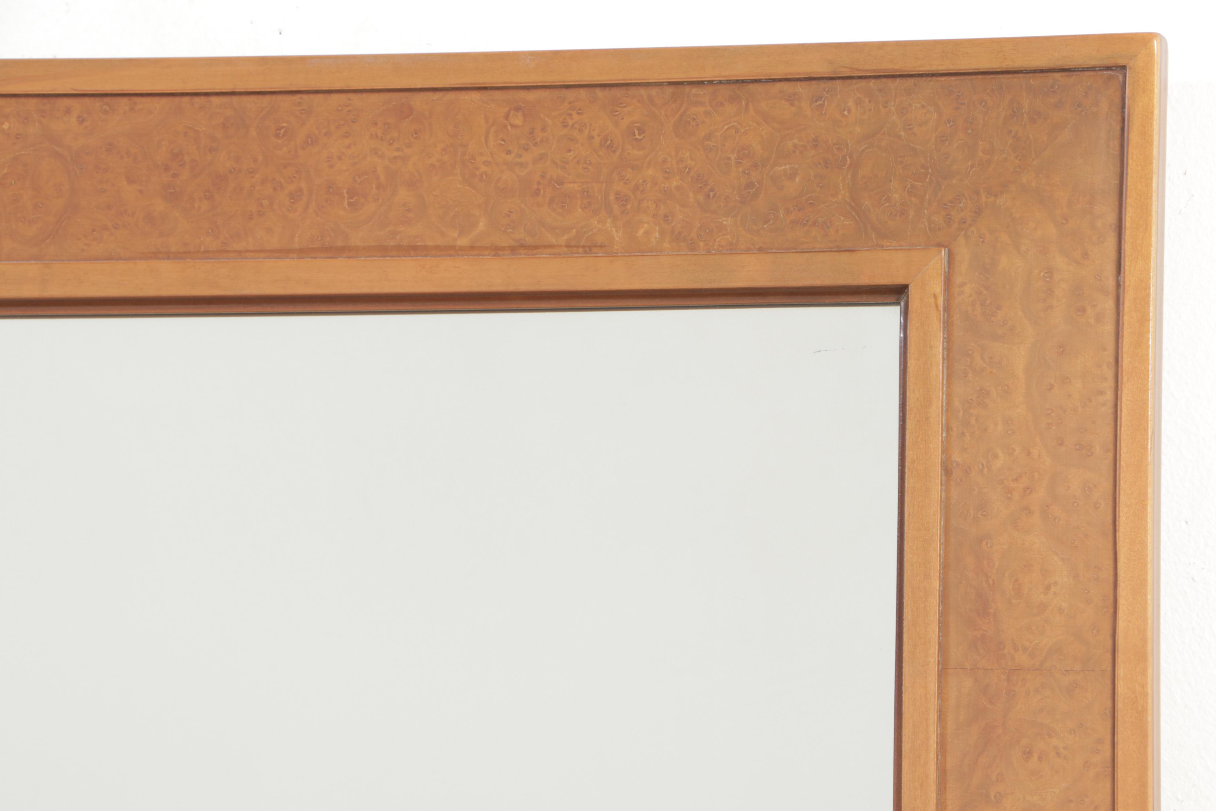 Romweber Empire Style Mahogany, Maple, and Burlwood Thirteen-Drawer Dresser