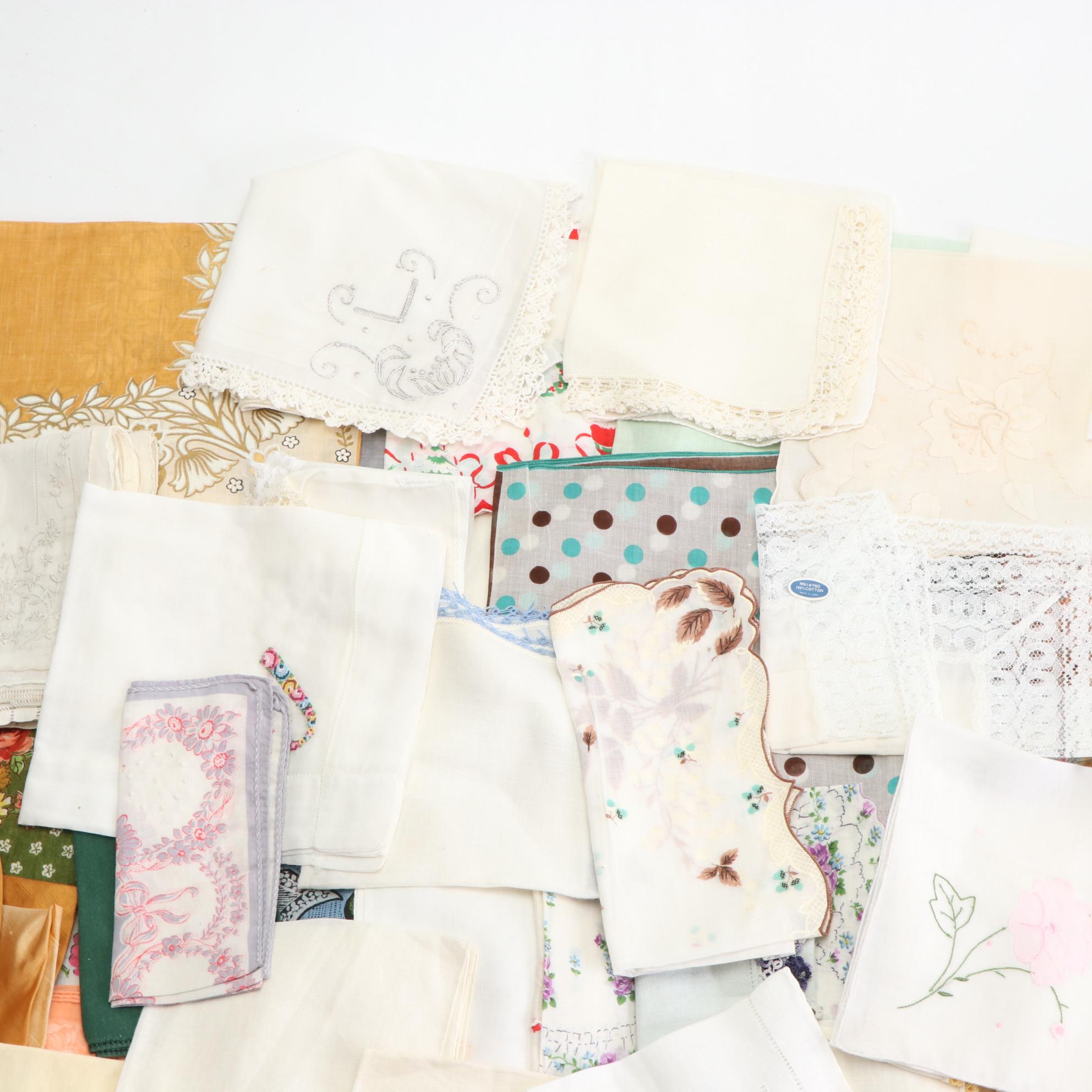 Embroidered, Graphic Print, and More Handkerchiefs
