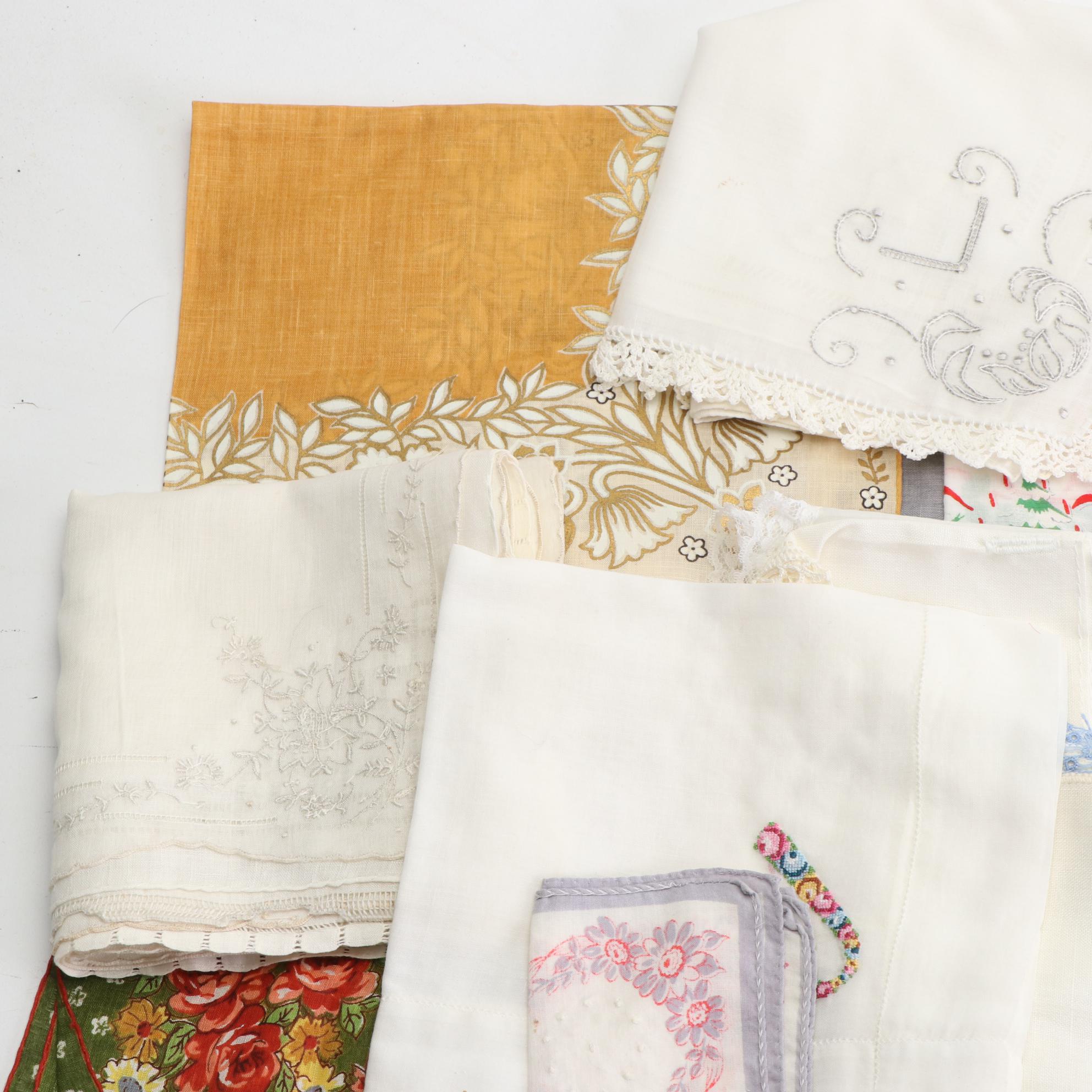 Embroidered, Graphic Print, and More Handkerchiefs