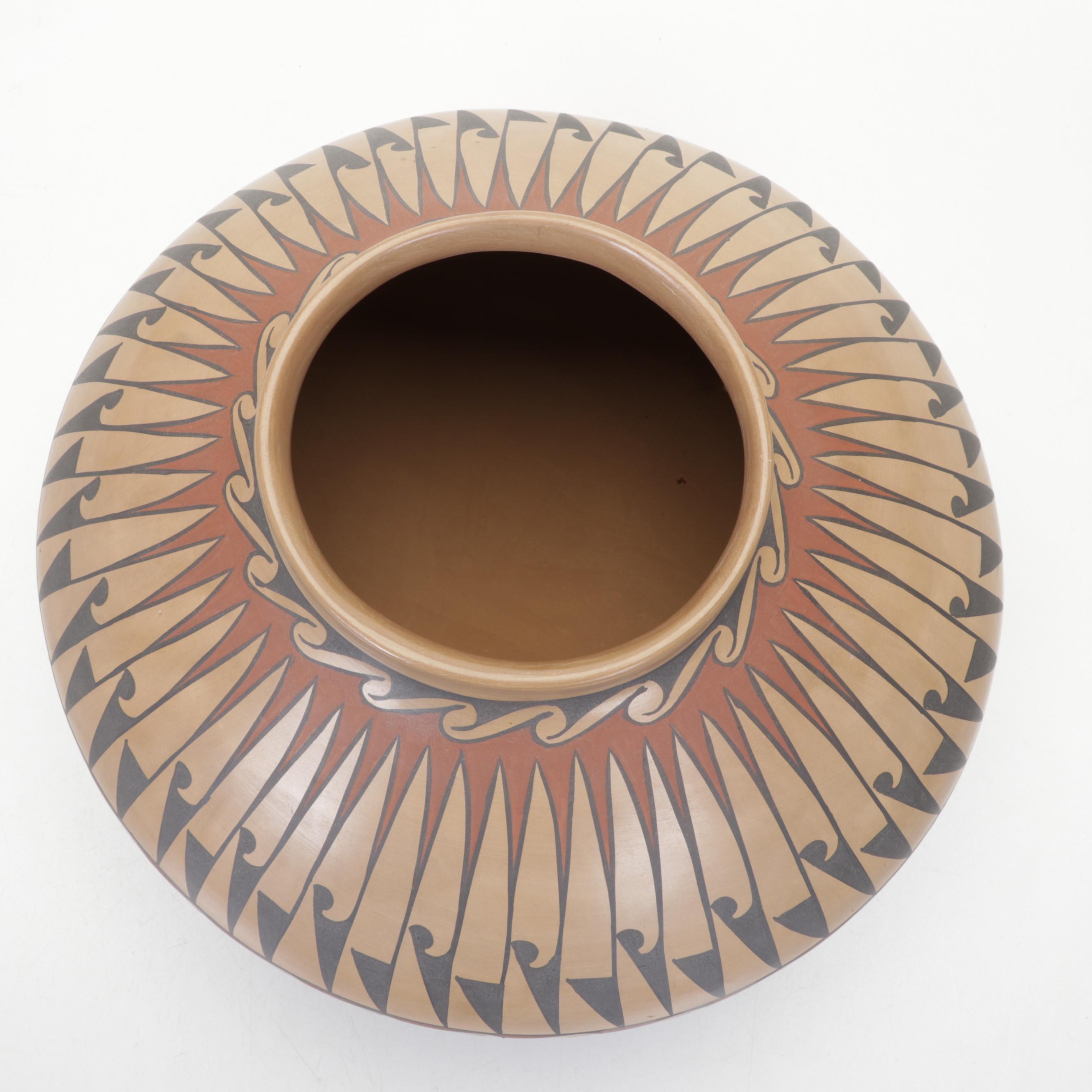 Cloyia Hdez Signed Casas Grande Pottery Polychrome Pot