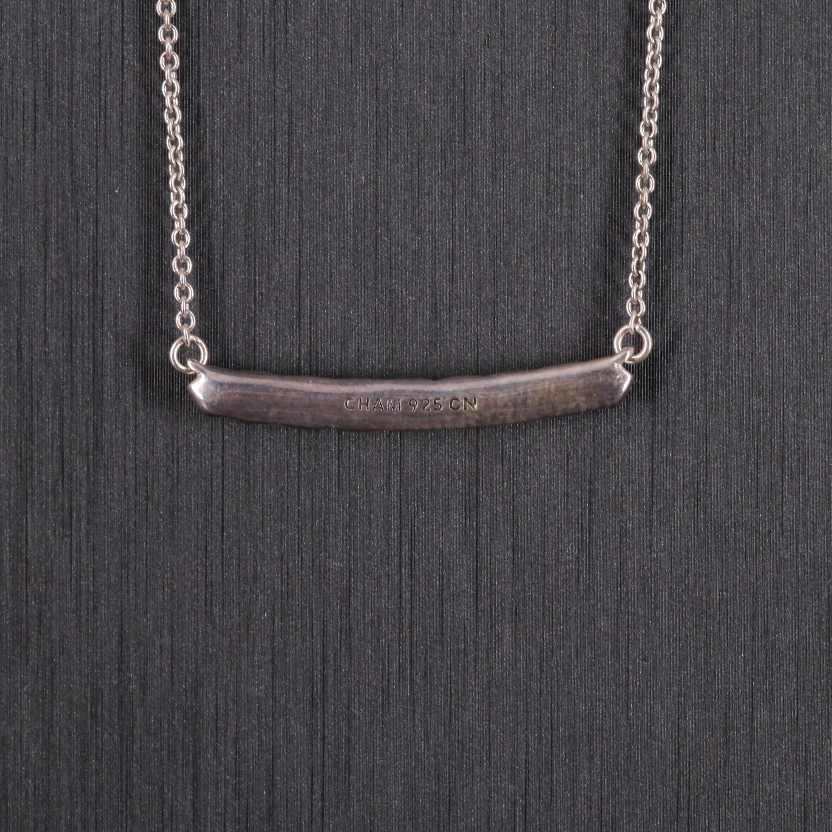 Sterling Bar Necklace