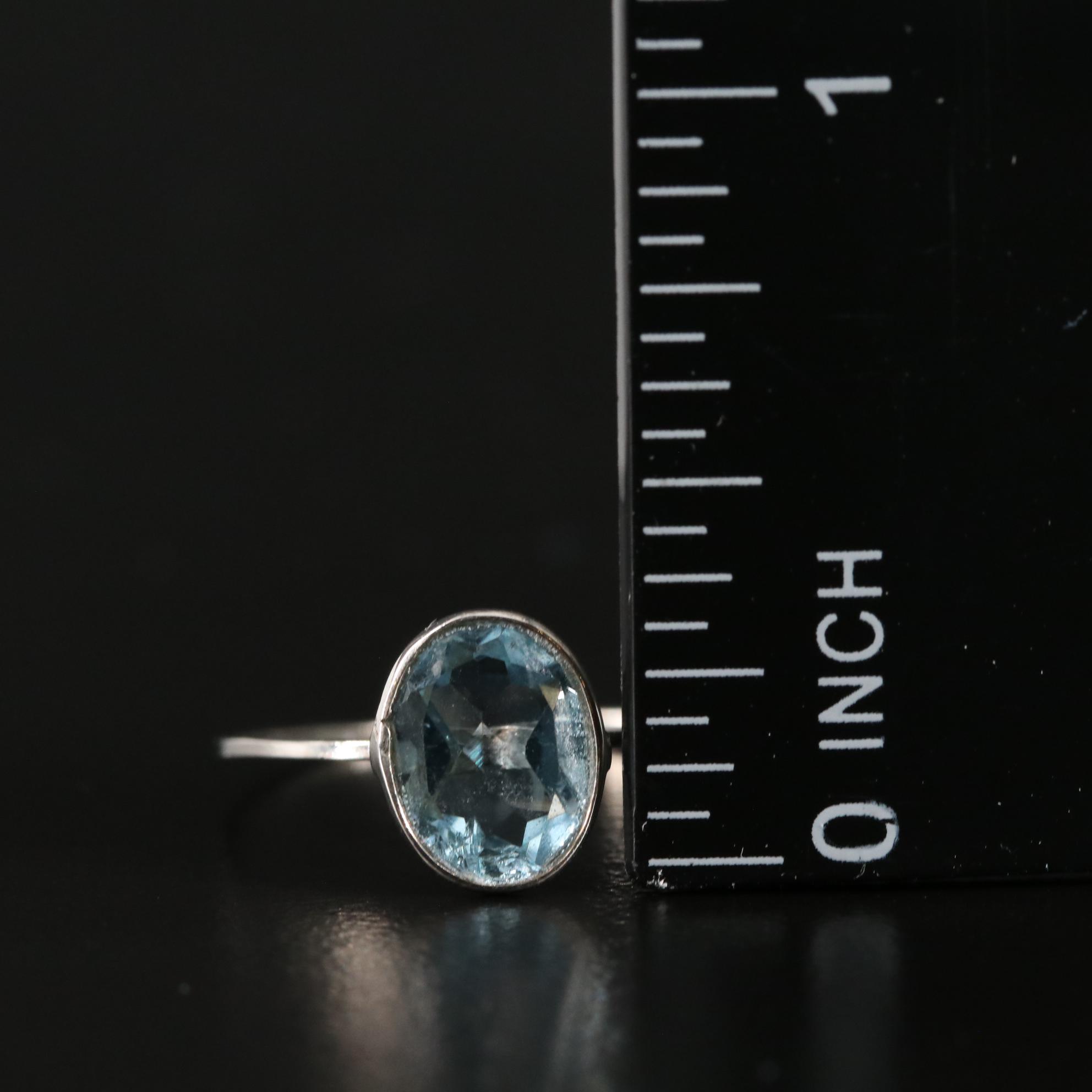 14K Blue Topaz Ring