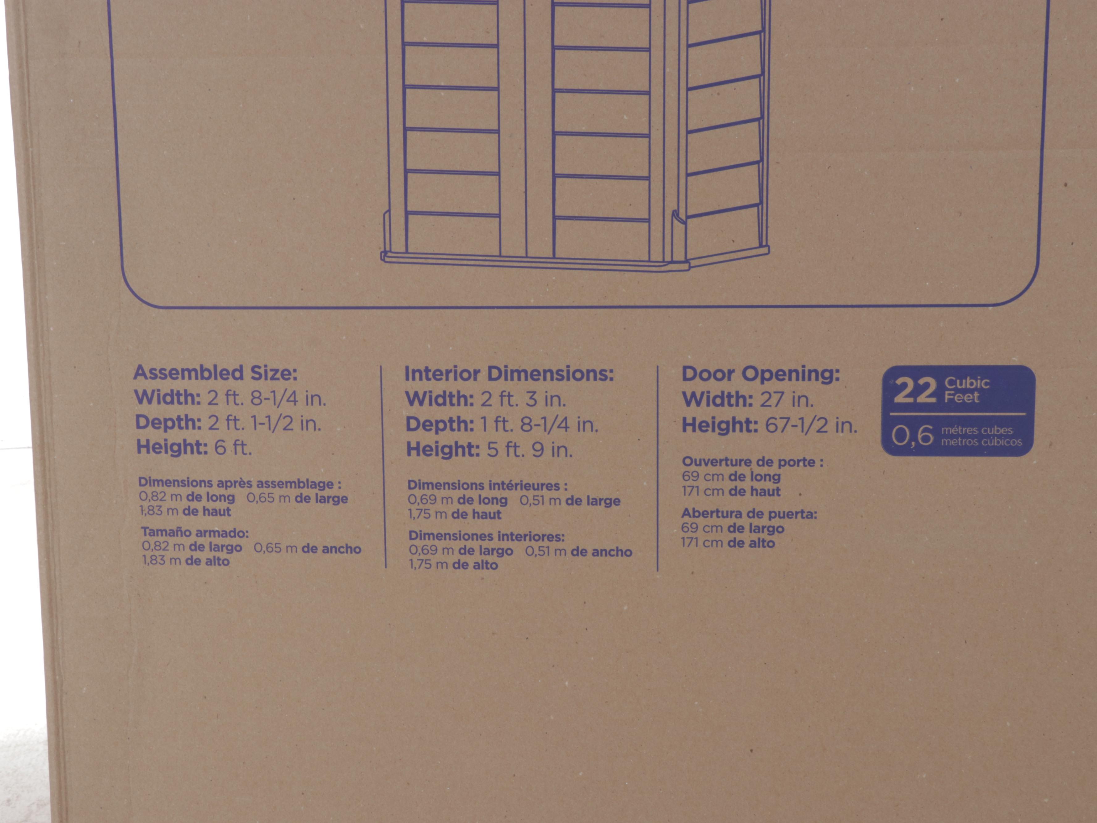 Suncast Plastic Vertical Shed