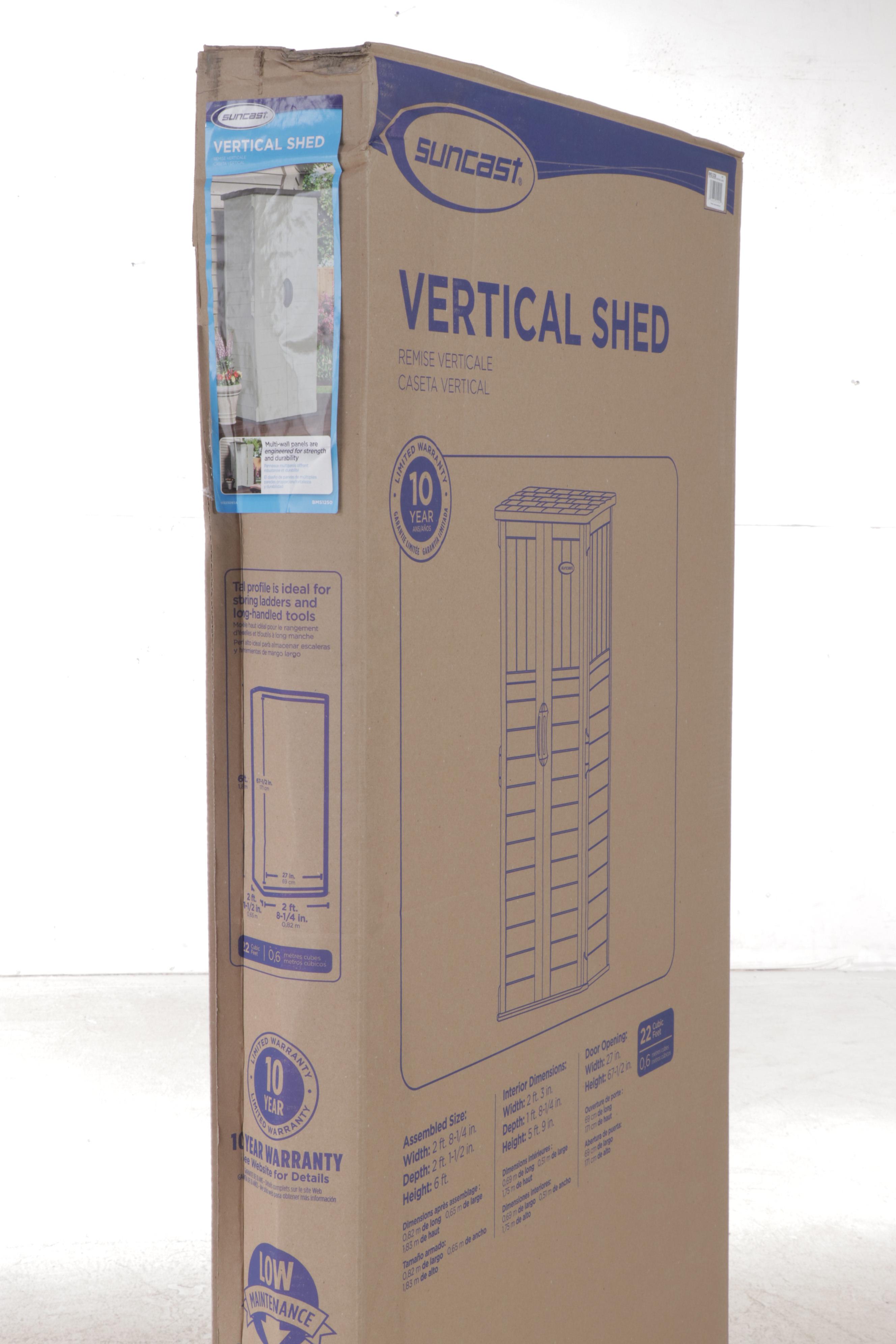 Suncast Plastic Vertical Shed
