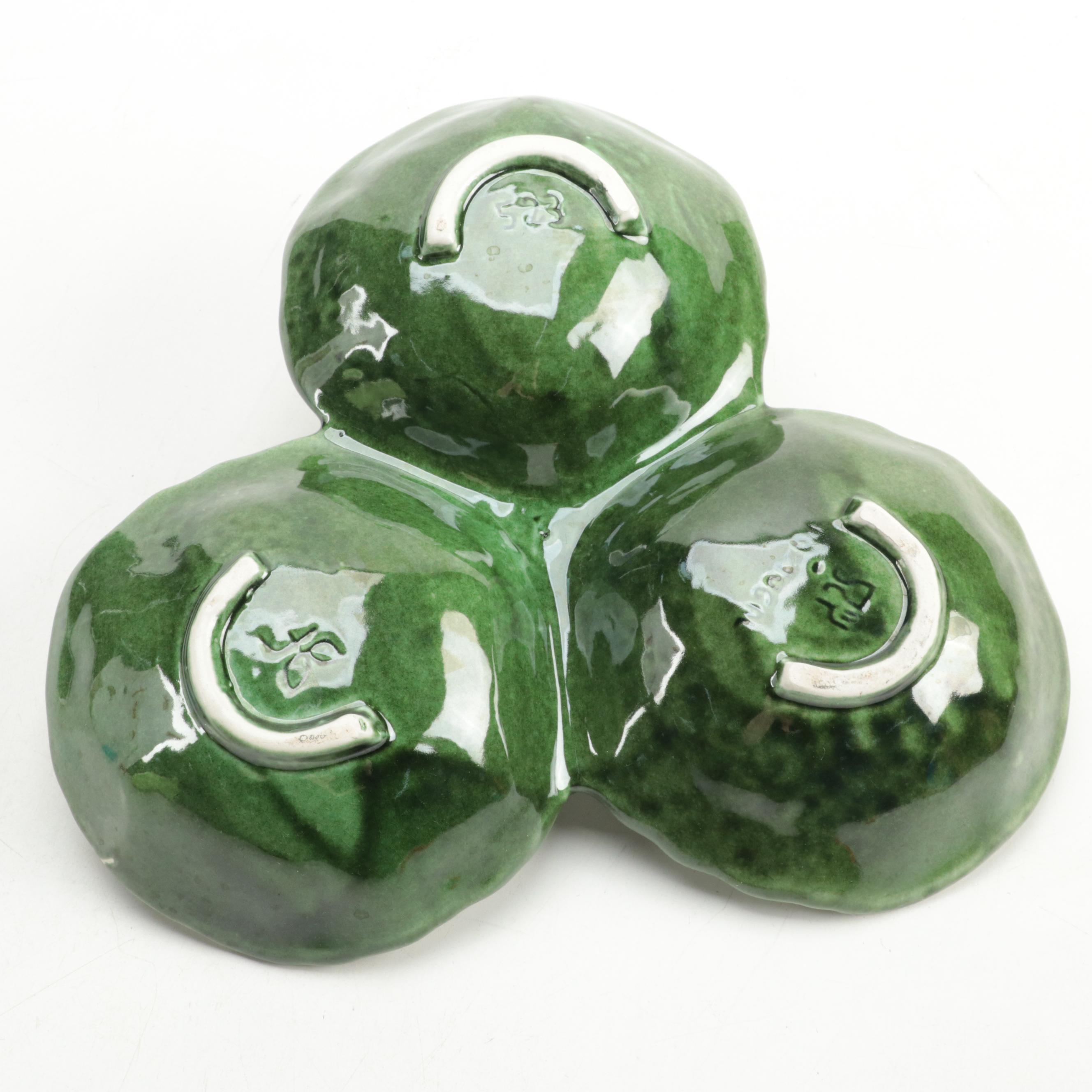 Portugese Cabbage Leaf Majolica Tableware and Other Platter