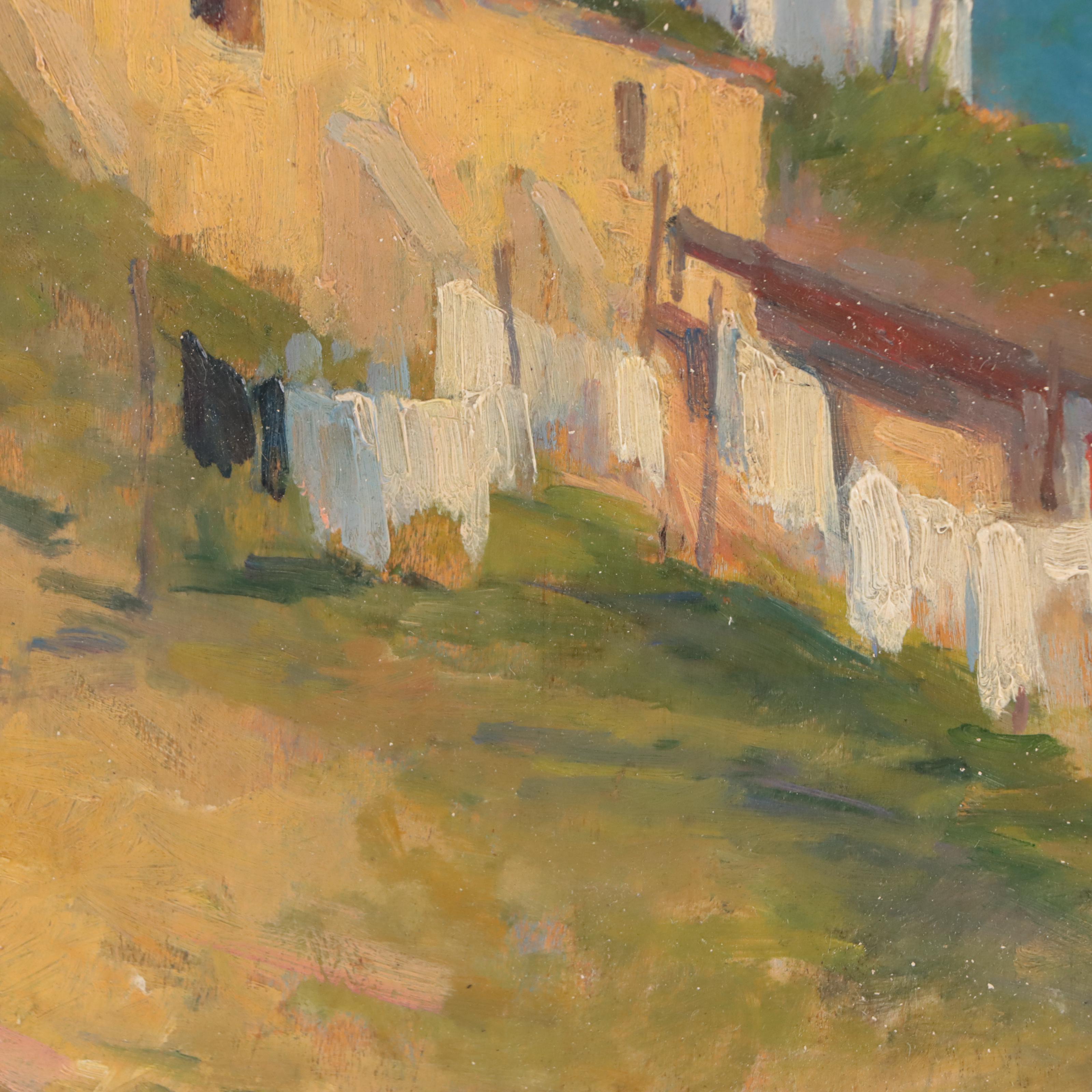 Oil Painting of Hillside Villas