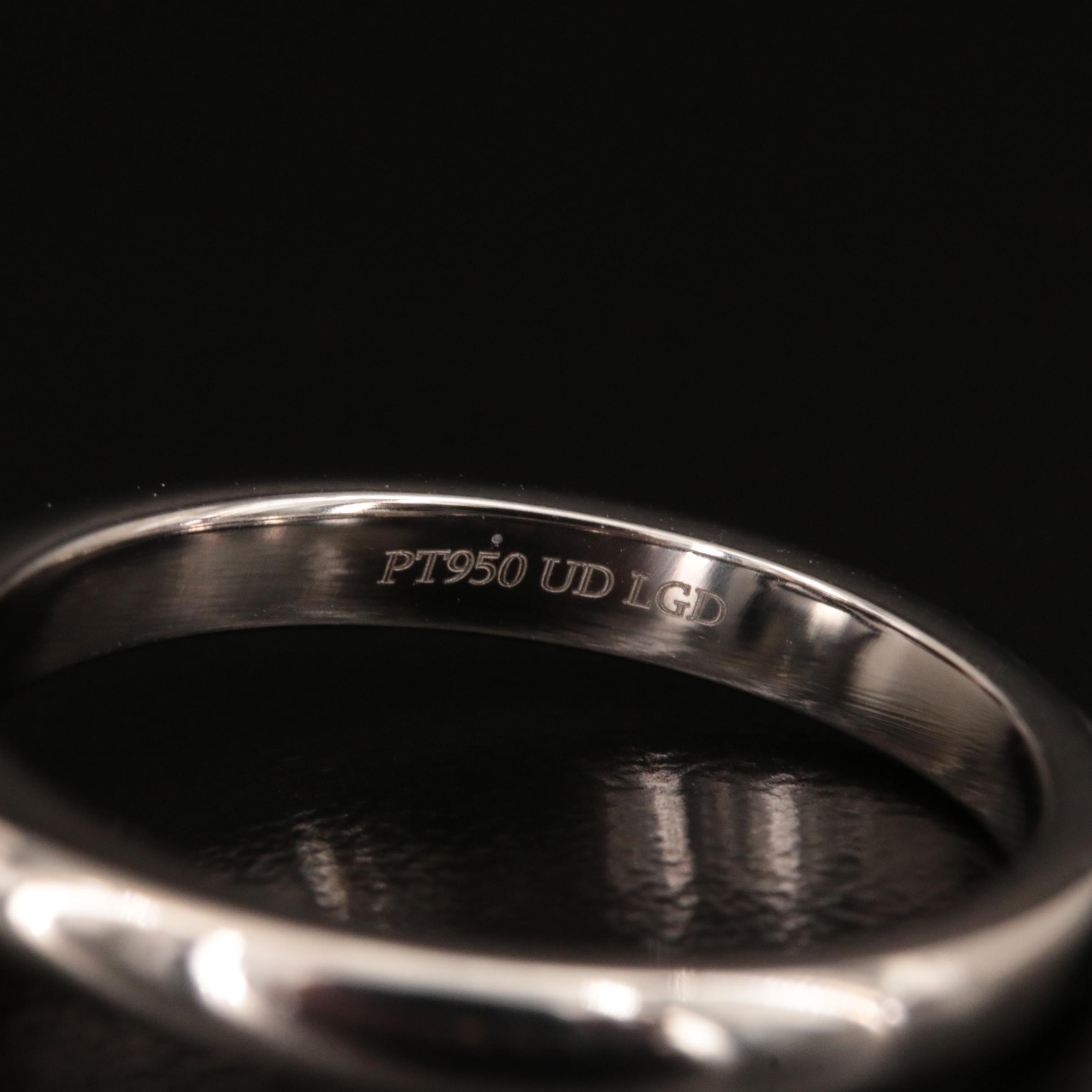 Platinum 6.01 CT Lab Grown Diamond Solitaire Ring