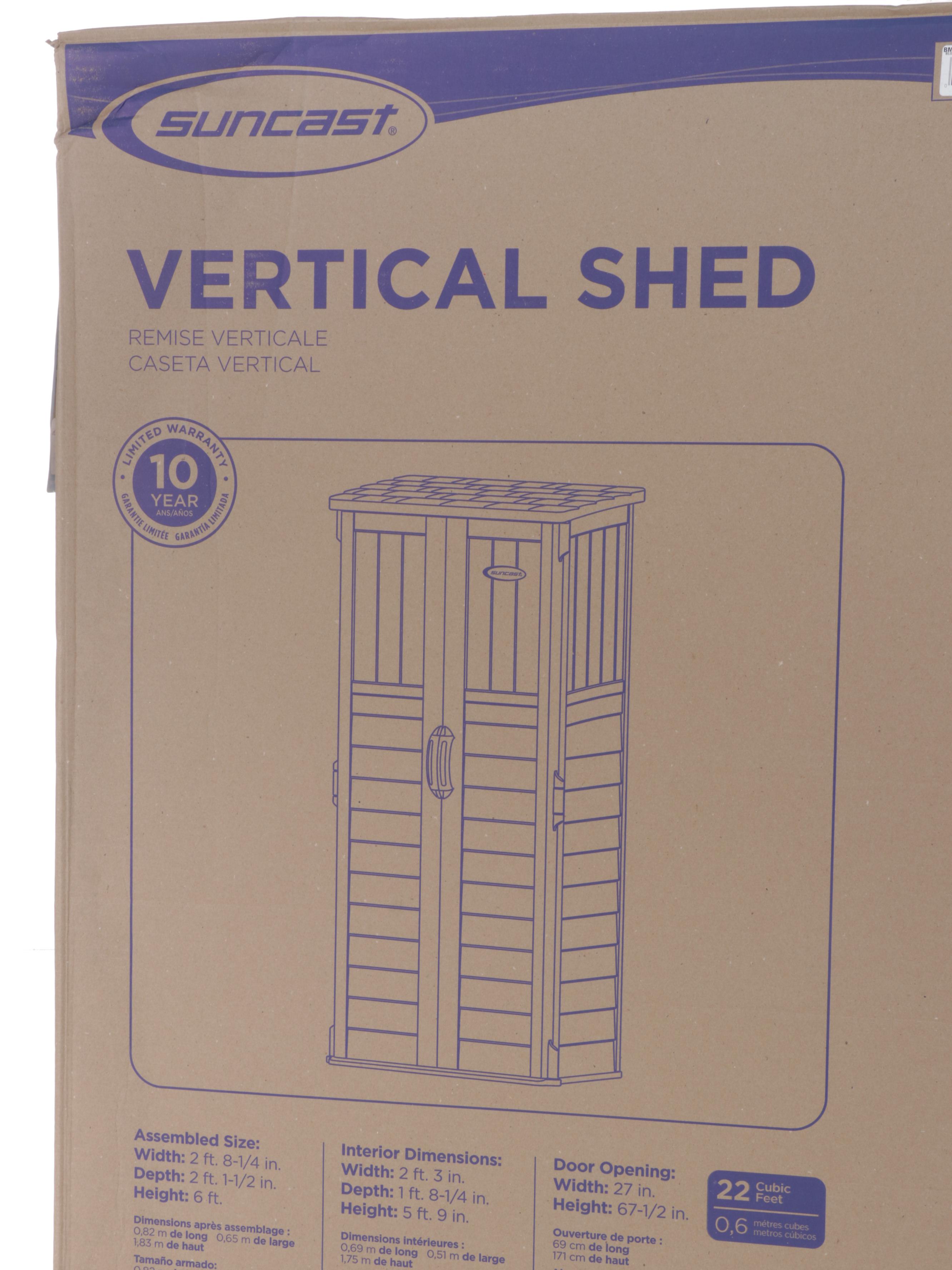 Suncast Plastic Vertical Shed