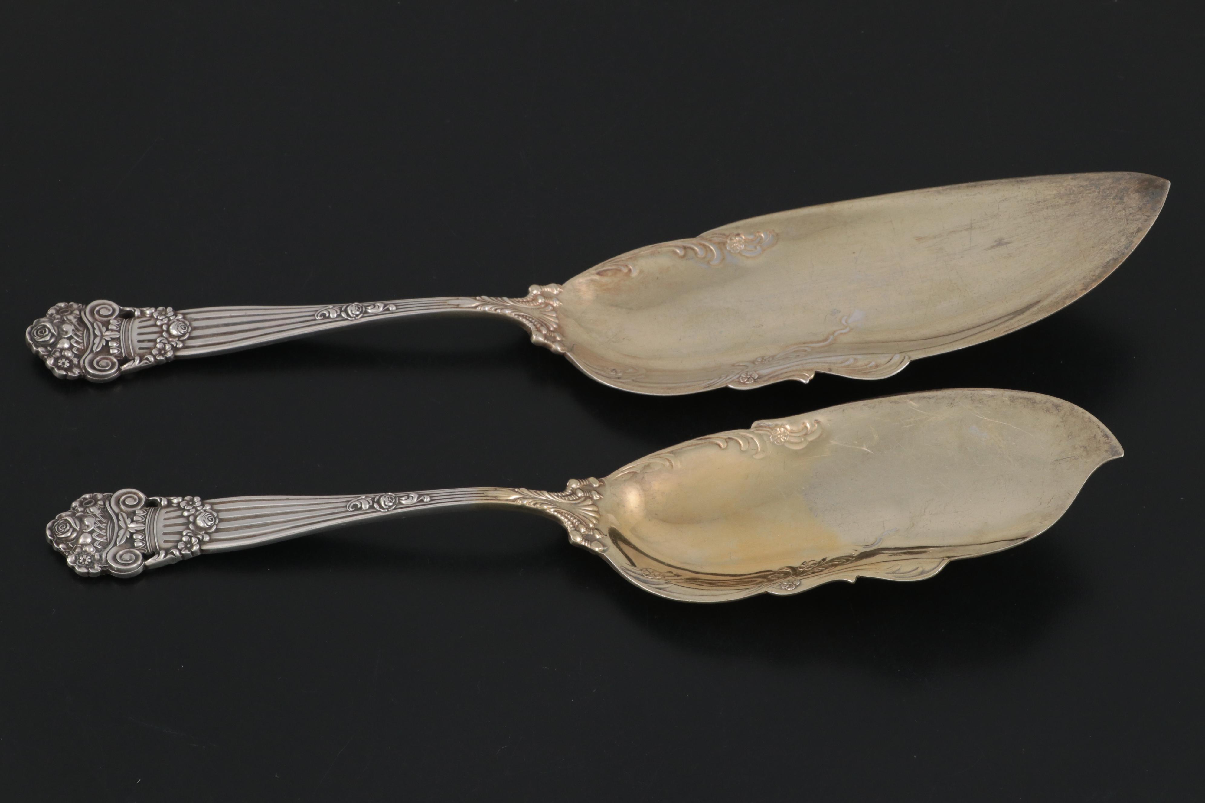 Towle "Georgian" Sterling Silver Fish Servers, Late 19th Century