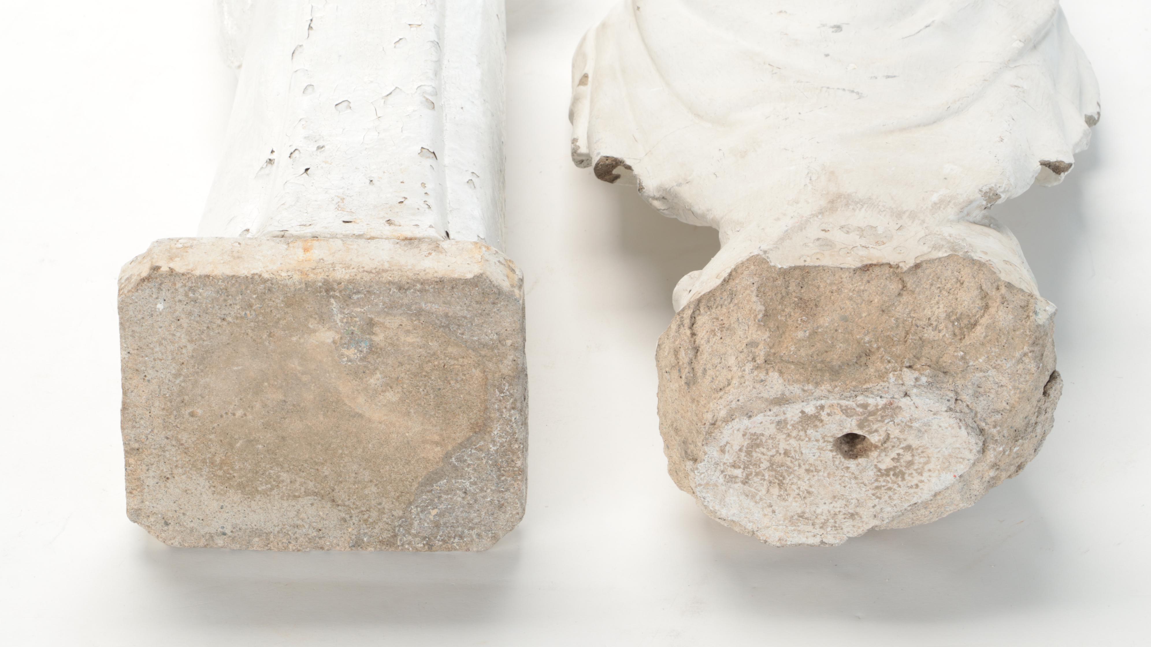 Painted Concreate Virgin Mary and St. Francis of Assisi Garden Statues