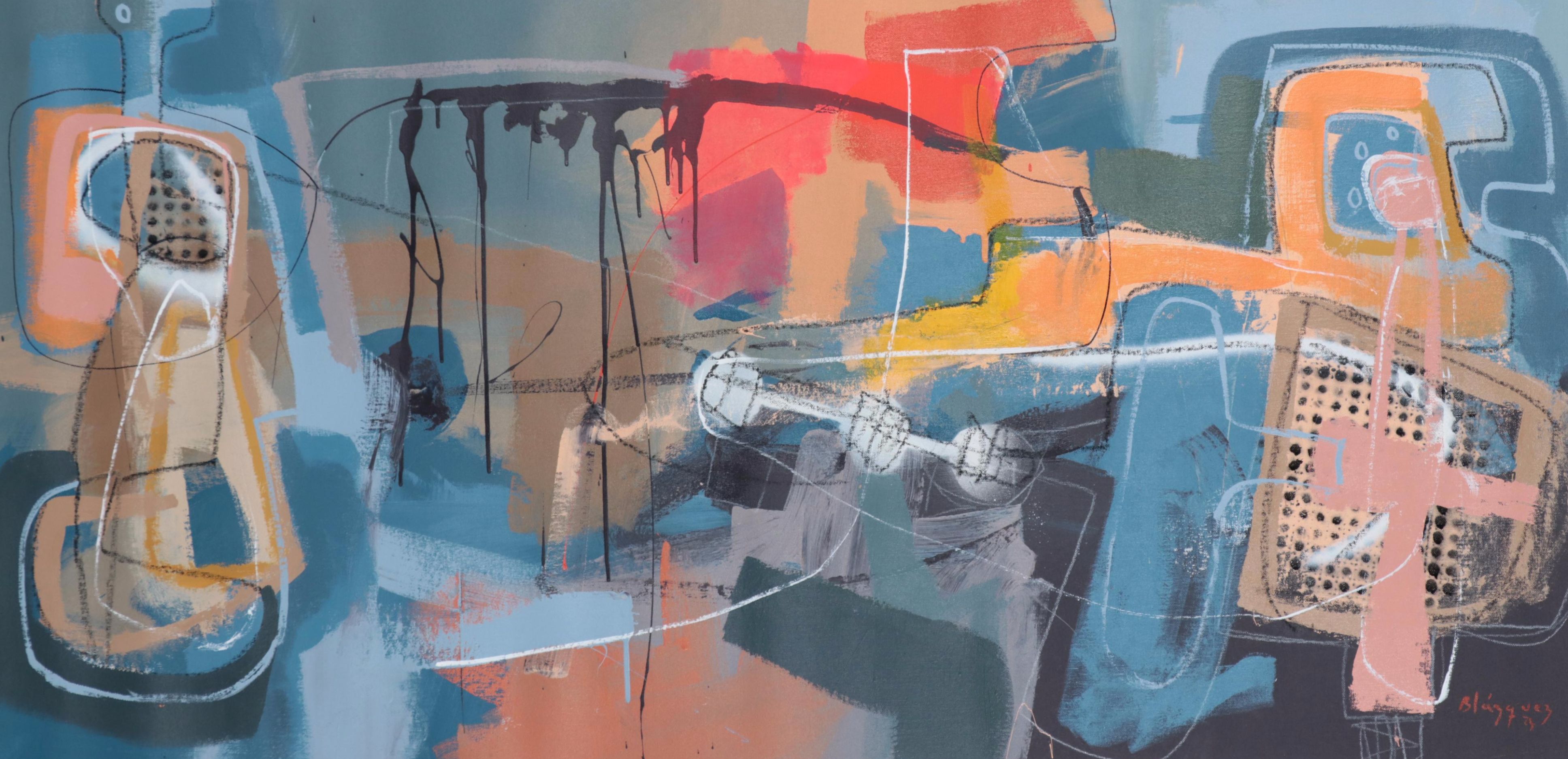 Michel Blázquez Large-Scale Abstract Acrylic Painting, 2023