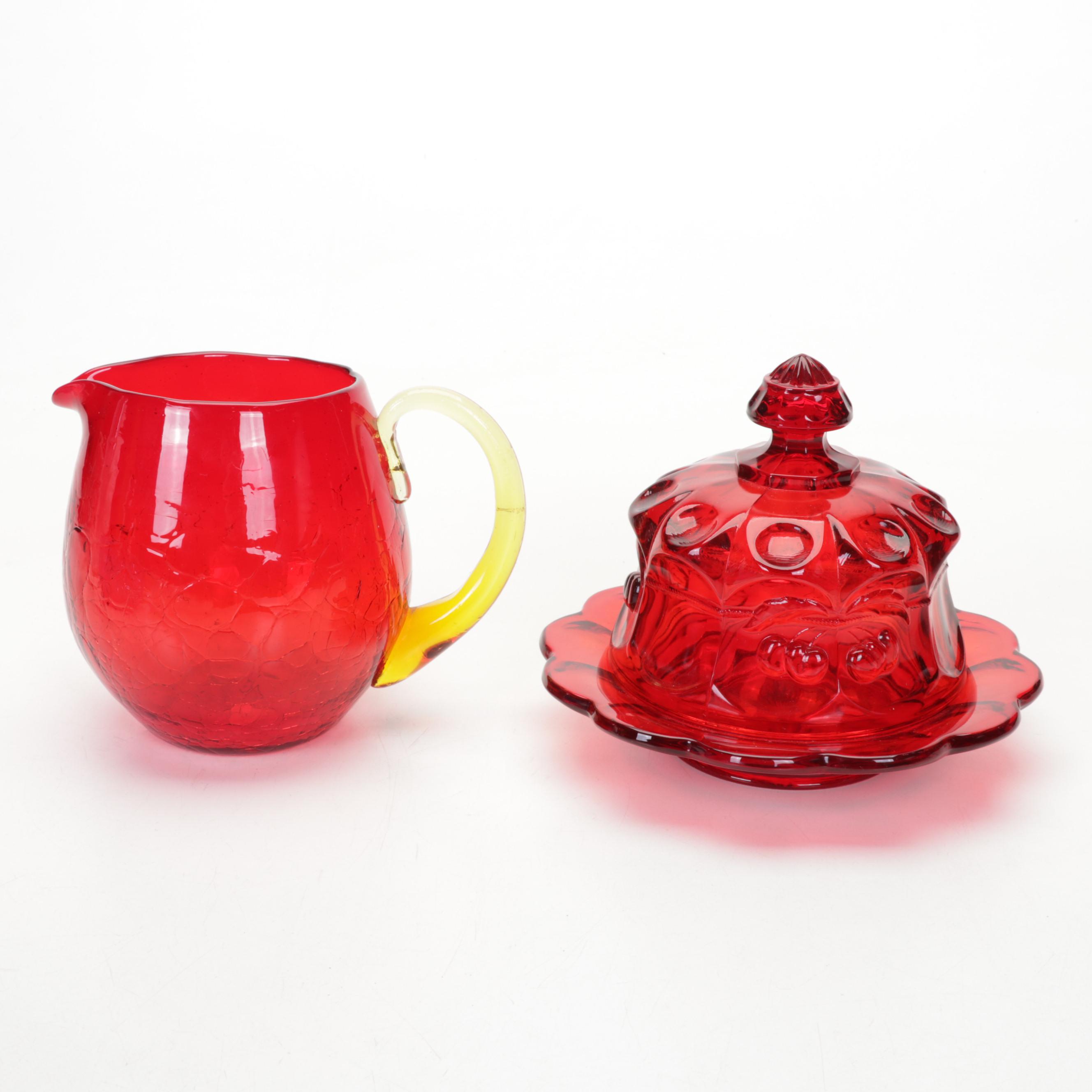 Cazlor Crystal "Tasia" & "Julie Ann" Vase, Cake Plate, Ashtray, and More