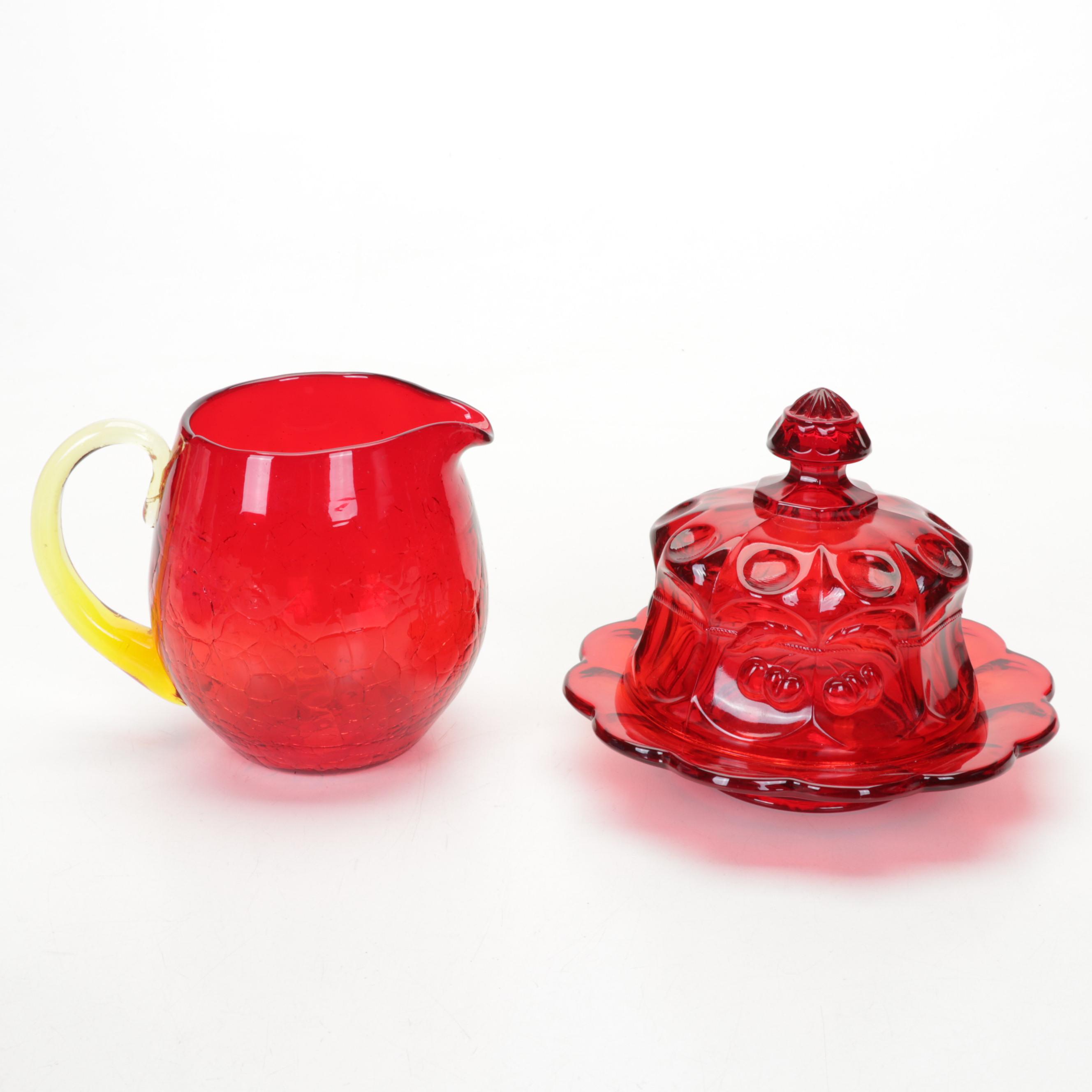 Cazlor Crystal "Tasia" & "Julie Ann" Vase, Cake Plate, Ashtray, and More