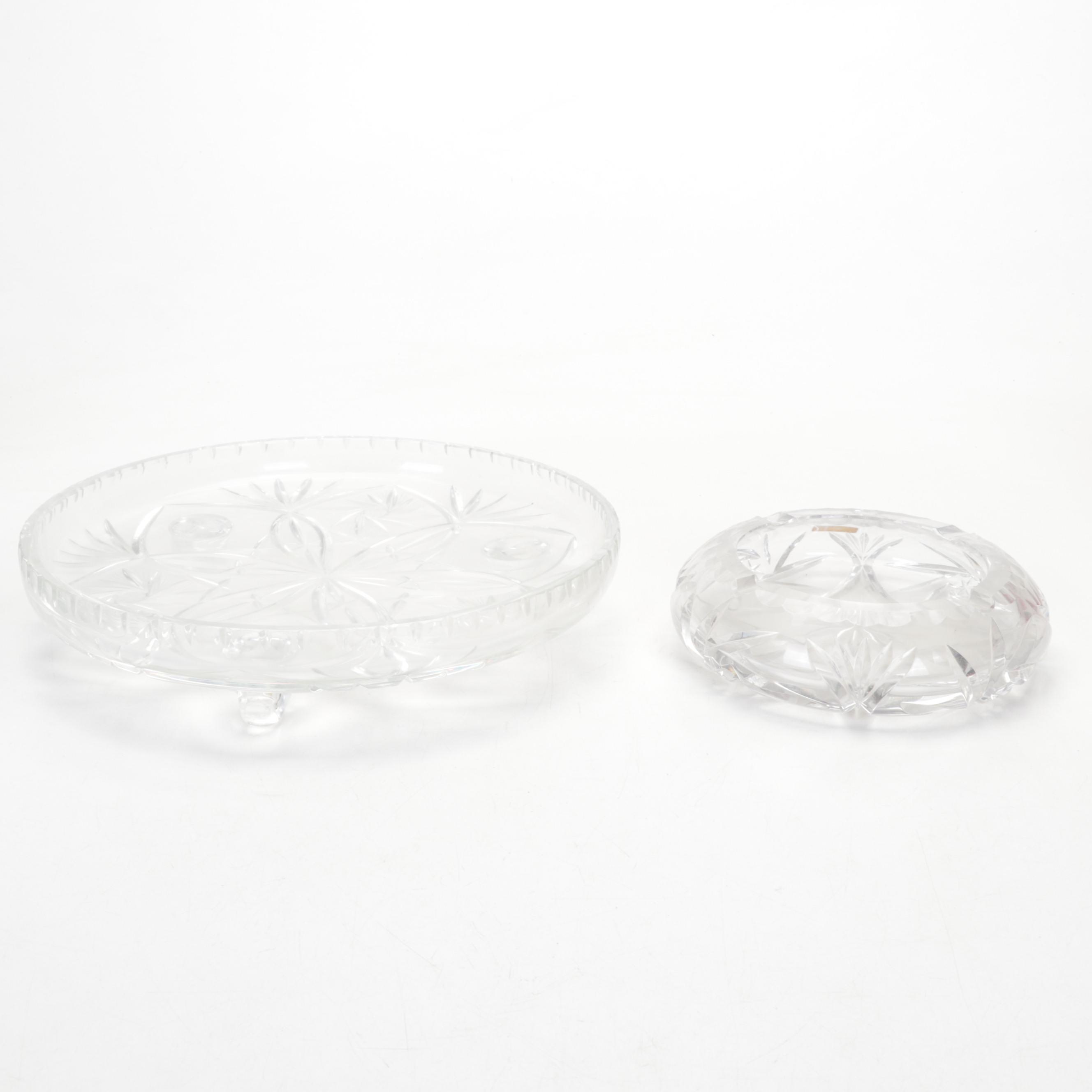 Cazlor Crystal "Tasia" & "Julie Ann" Vase, Cake Plate, Ashtray, and More