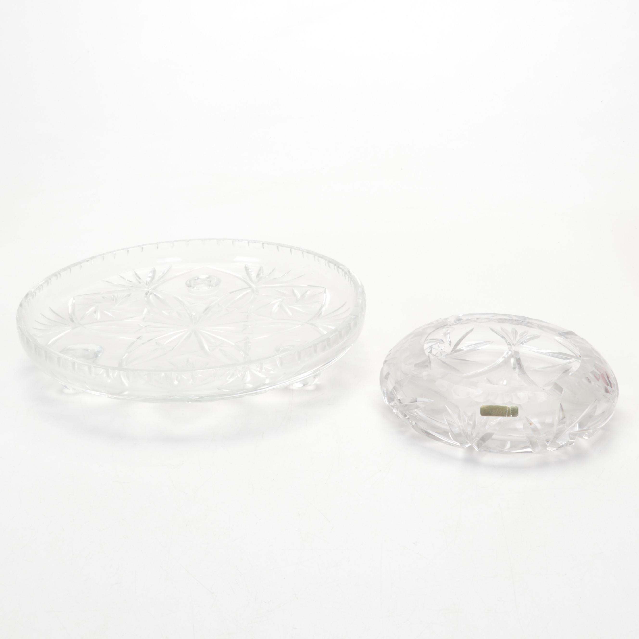 Cazlor Crystal "Tasia" & "Julie Ann" Vase, Cake Plate, Ashtray, and More