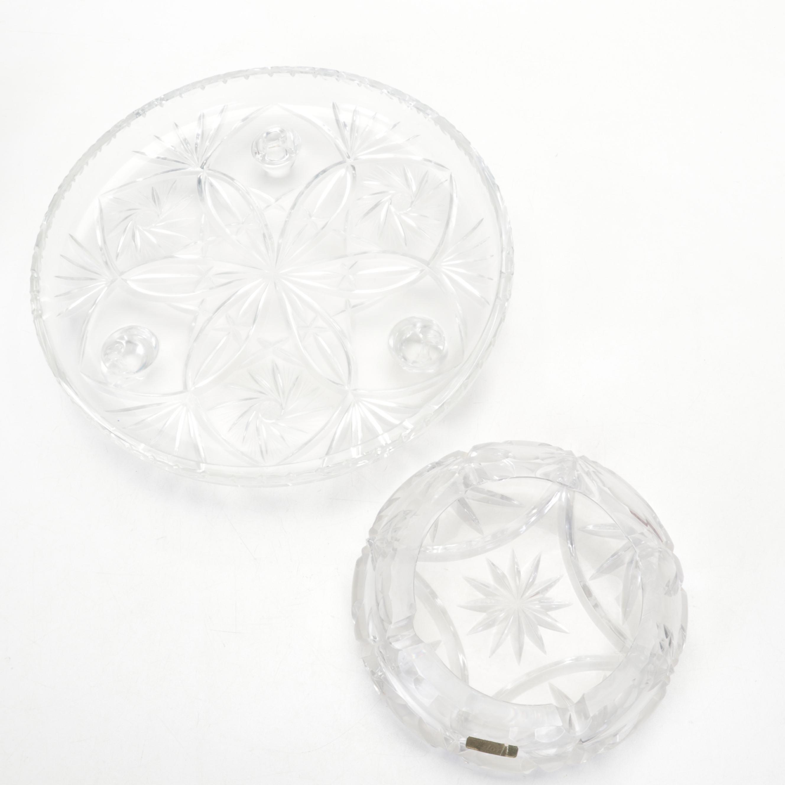 Cazlor Crystal "Tasia" & "Julie Ann" Vase, Cake Plate, Ashtray, and More