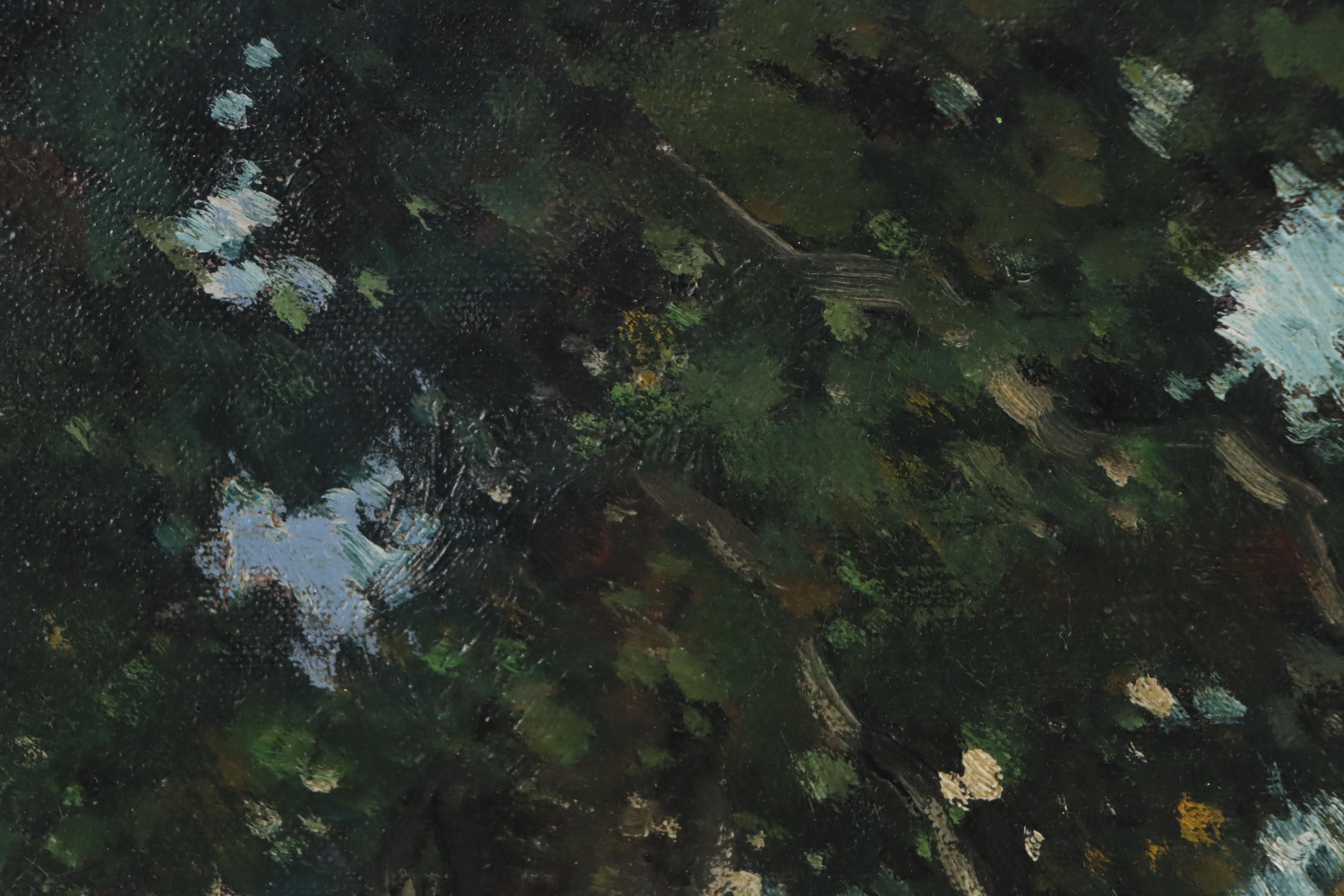 Henri Van Lerven Woodland Landscape Oil Painting