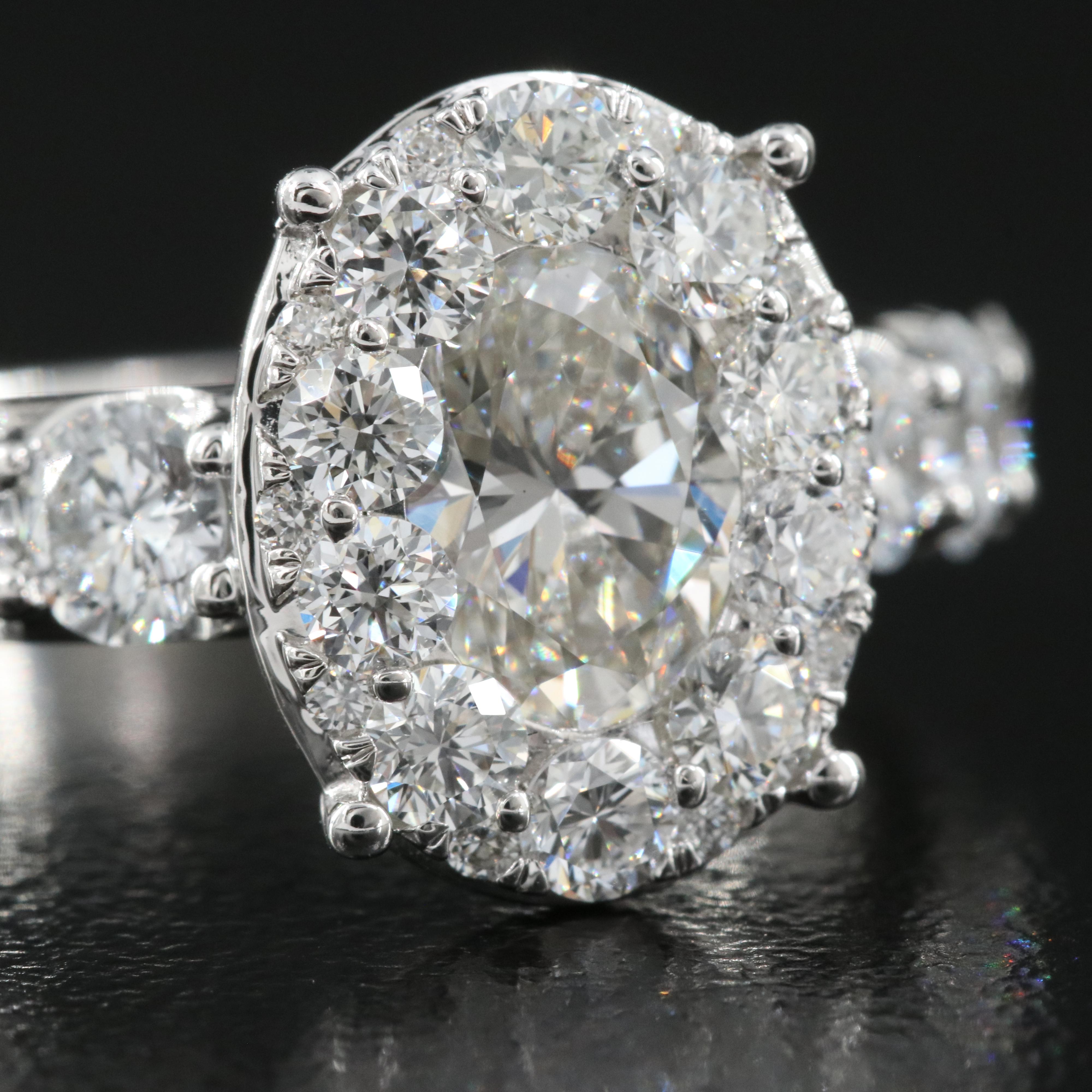 14K 2.95 CTW Lab Grown Diamond Ring