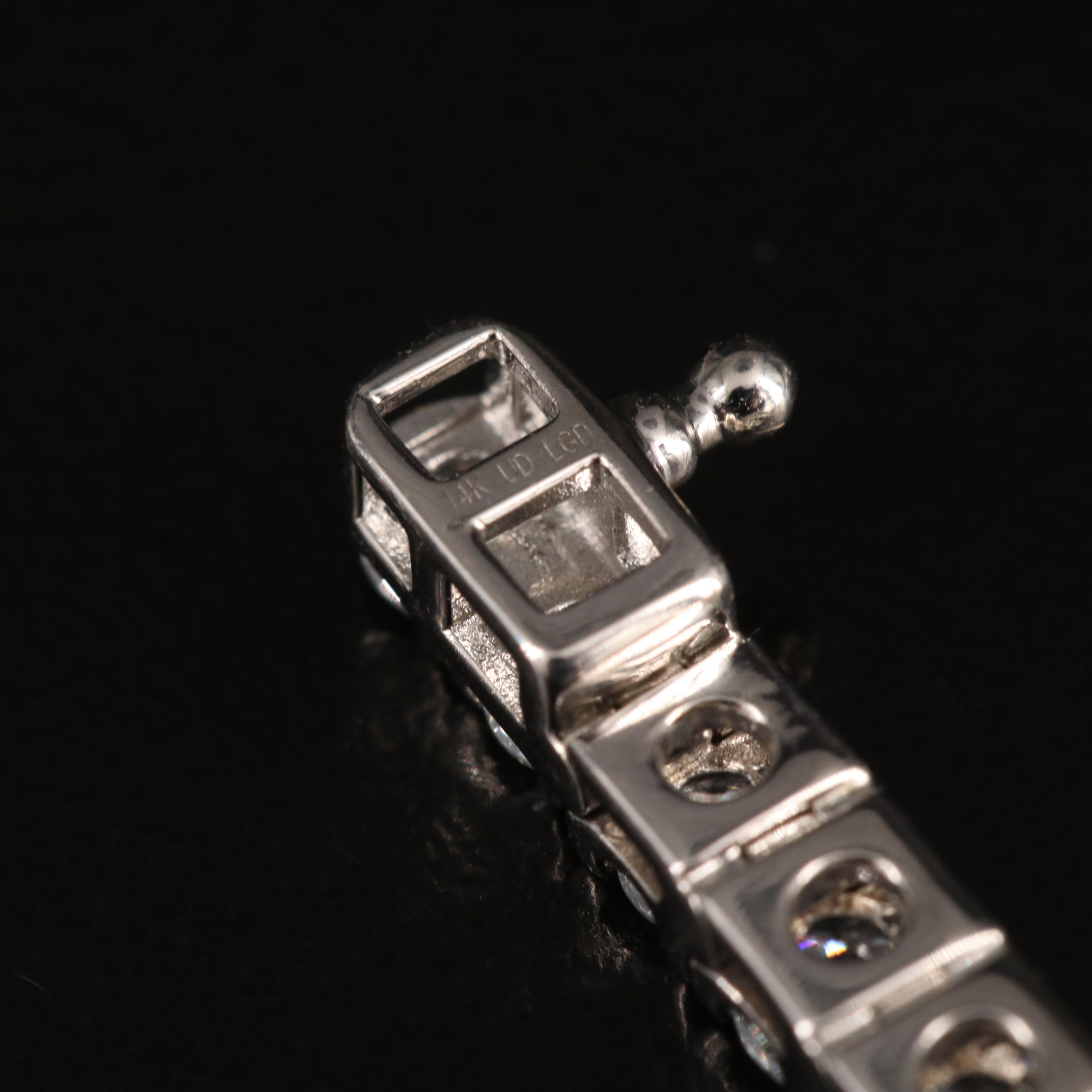 14K 7.00 CTW Lab Grown Diamond Line Bracelet with Floral Clasp