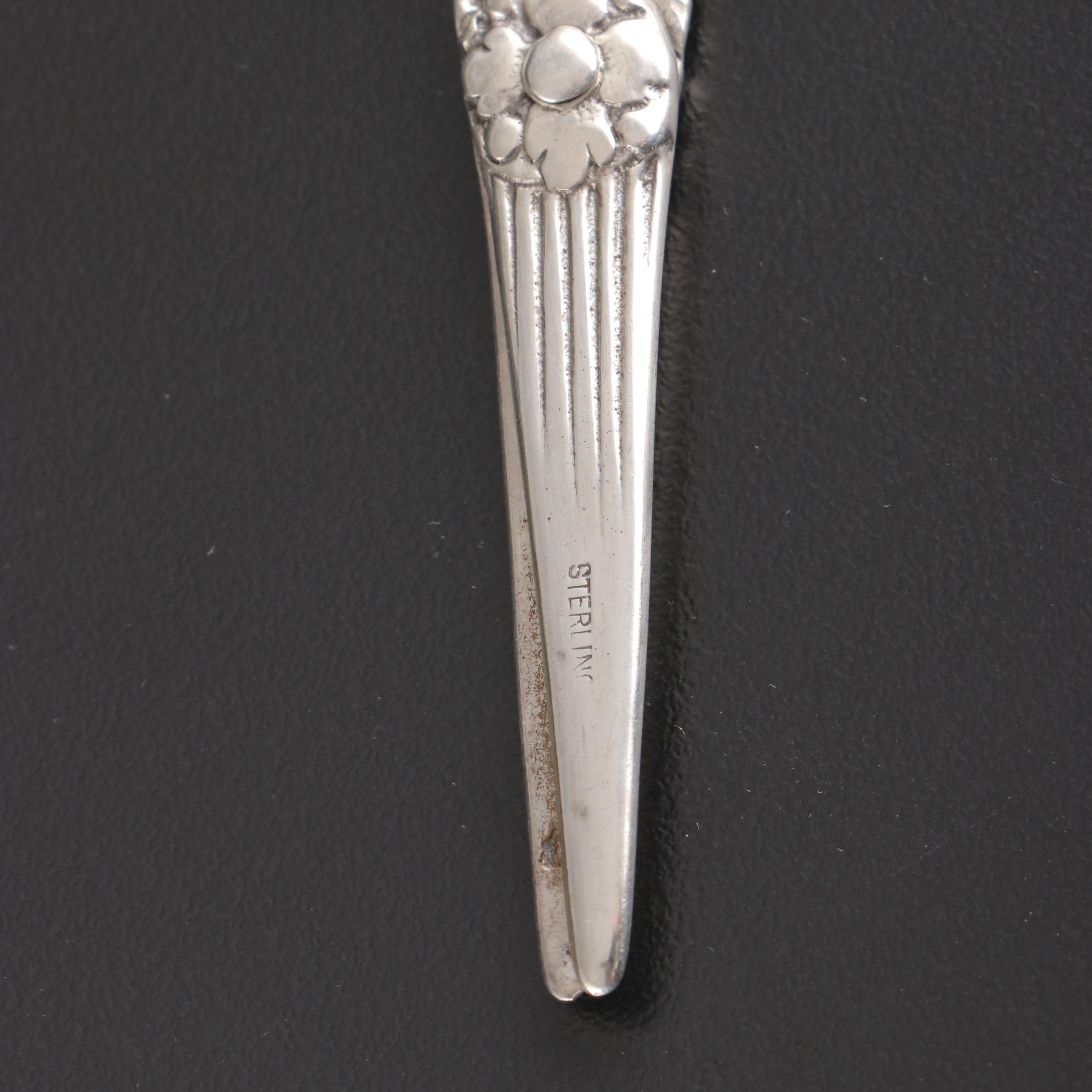 American Sterling Silver Vine Motif Grape Shears, Late 19th/ Early 20th C.