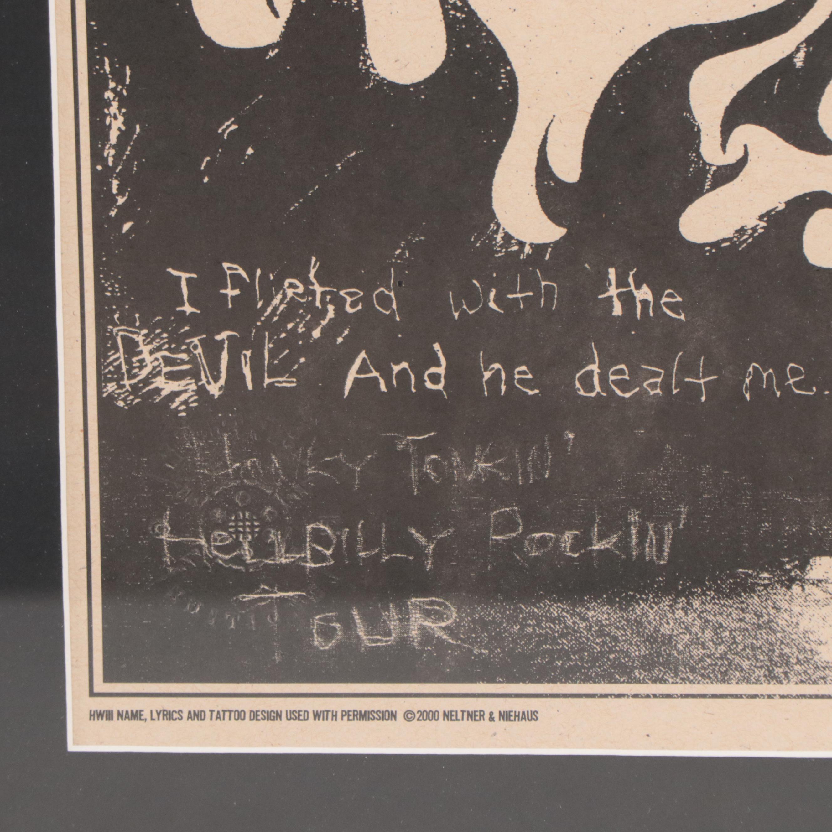 Neltner & Niehaus Hank Williams III Lithograph Poster, Circa 2000