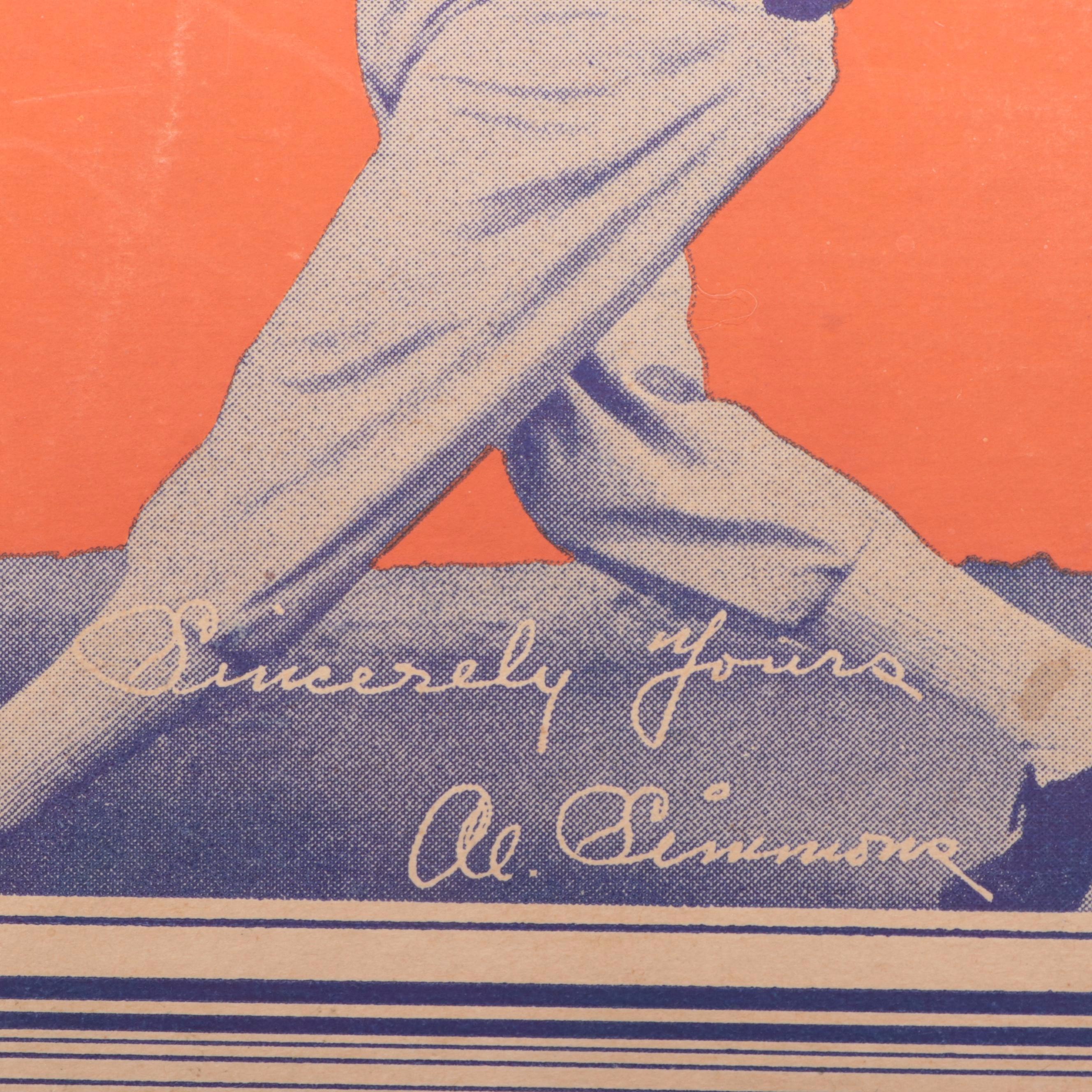 Wheaties Al Simmons and Jimmie Foxx Baseball Cereal Box Panels, 1930s