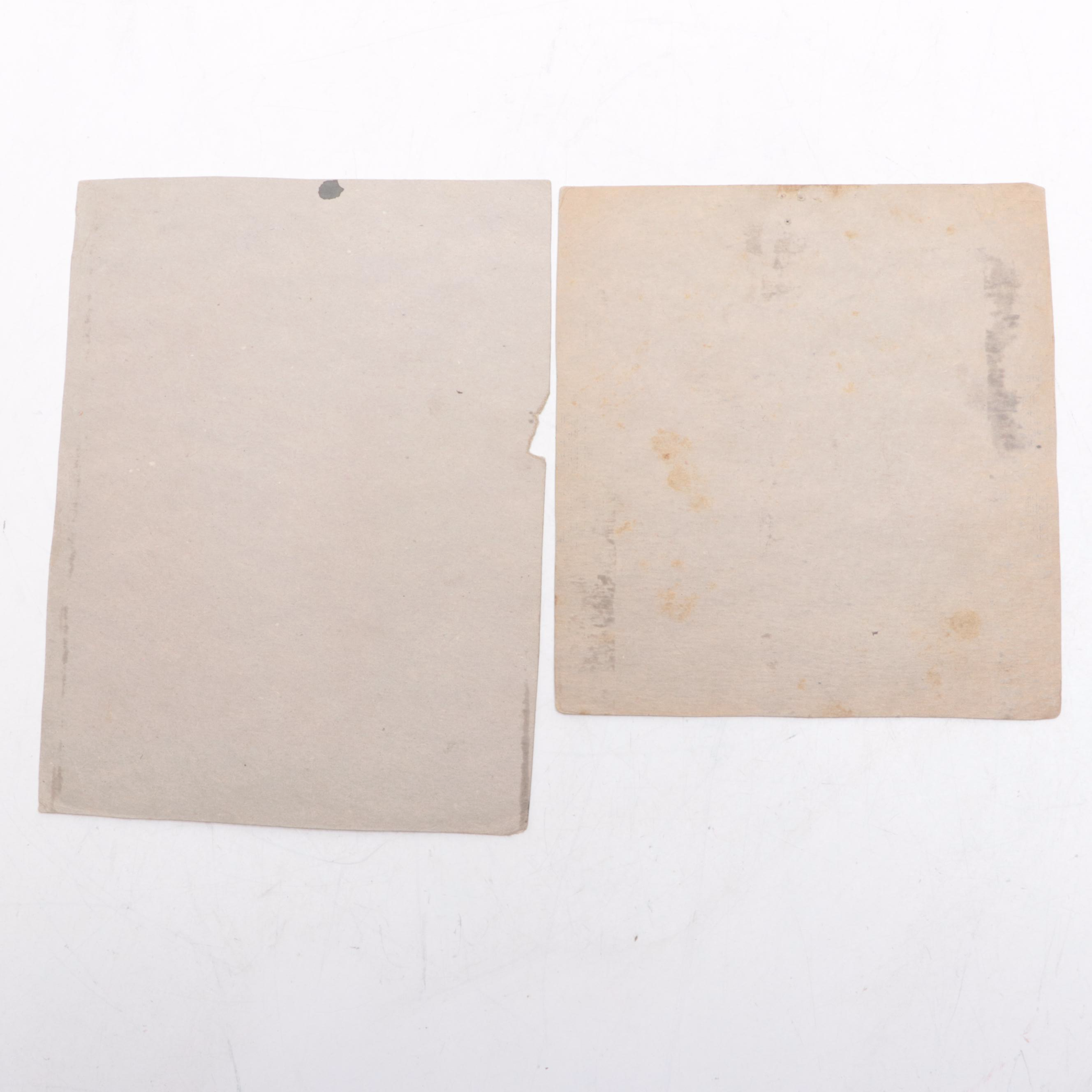 Wheaties Al Simmons and Jimmie Foxx Baseball Cereal Box Panels, 1930s