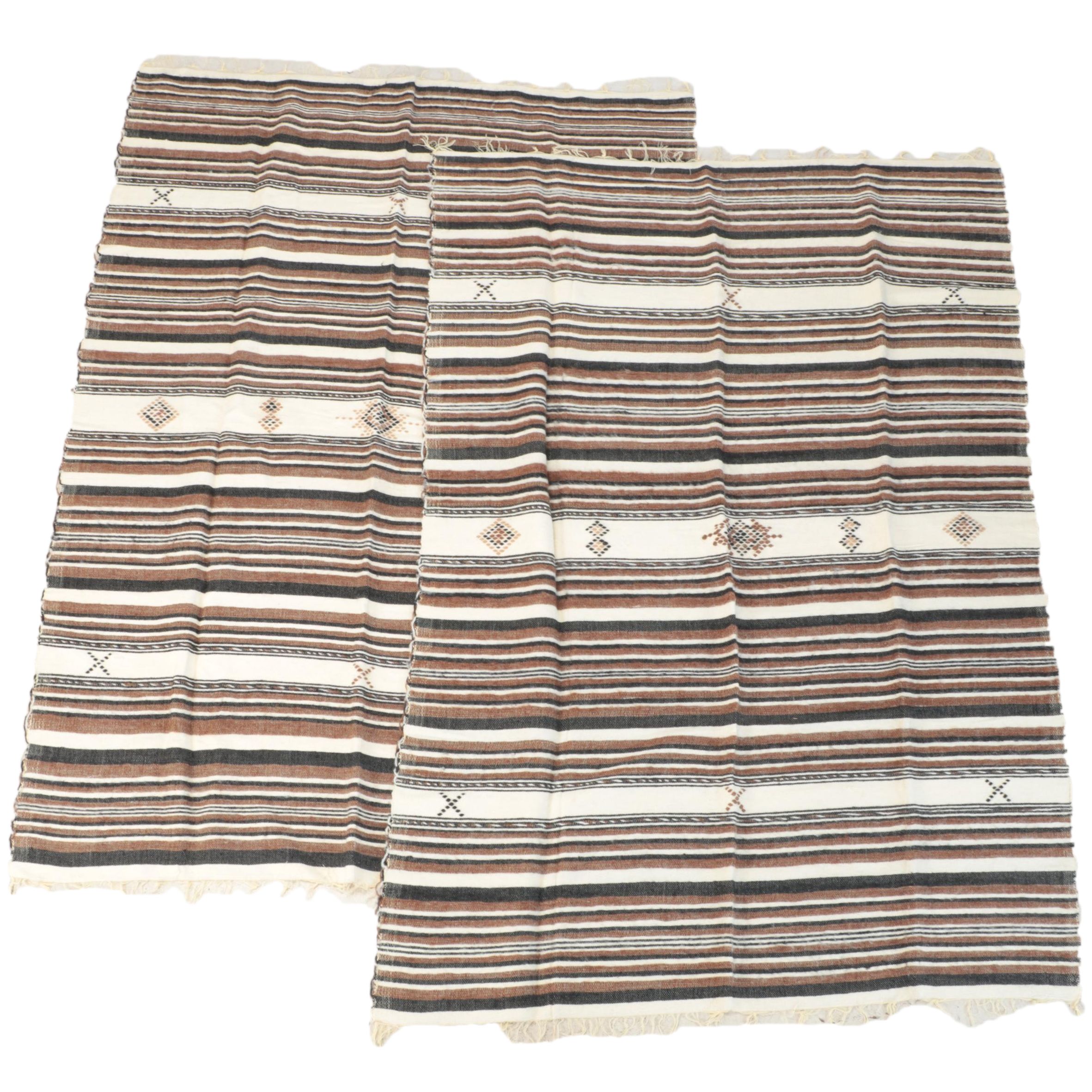 Two Handwoven Southwestern Style Area Rugs