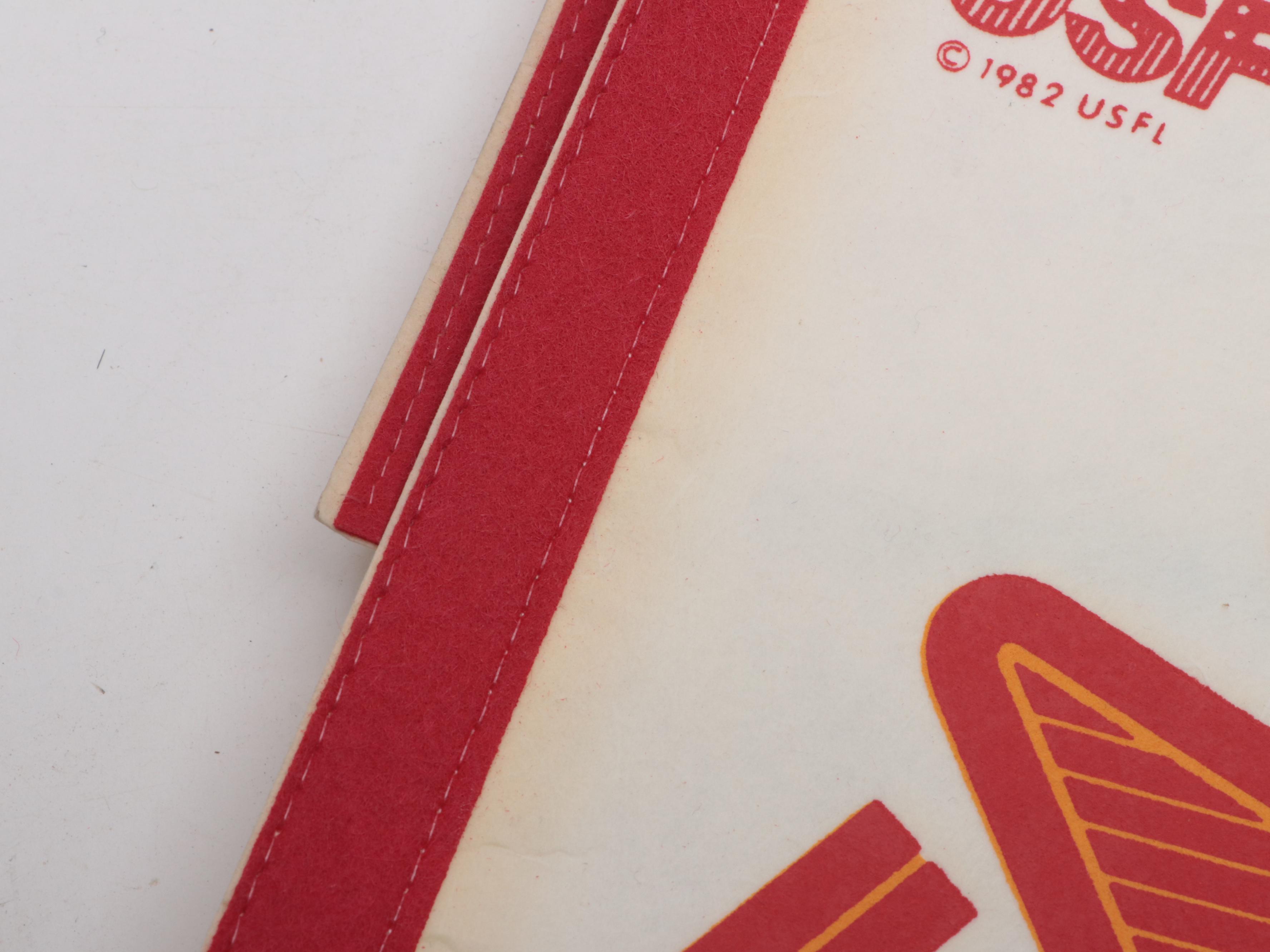 USFL Pennants with Arizona Wranglers, New Jersey Generals, More, 1980s