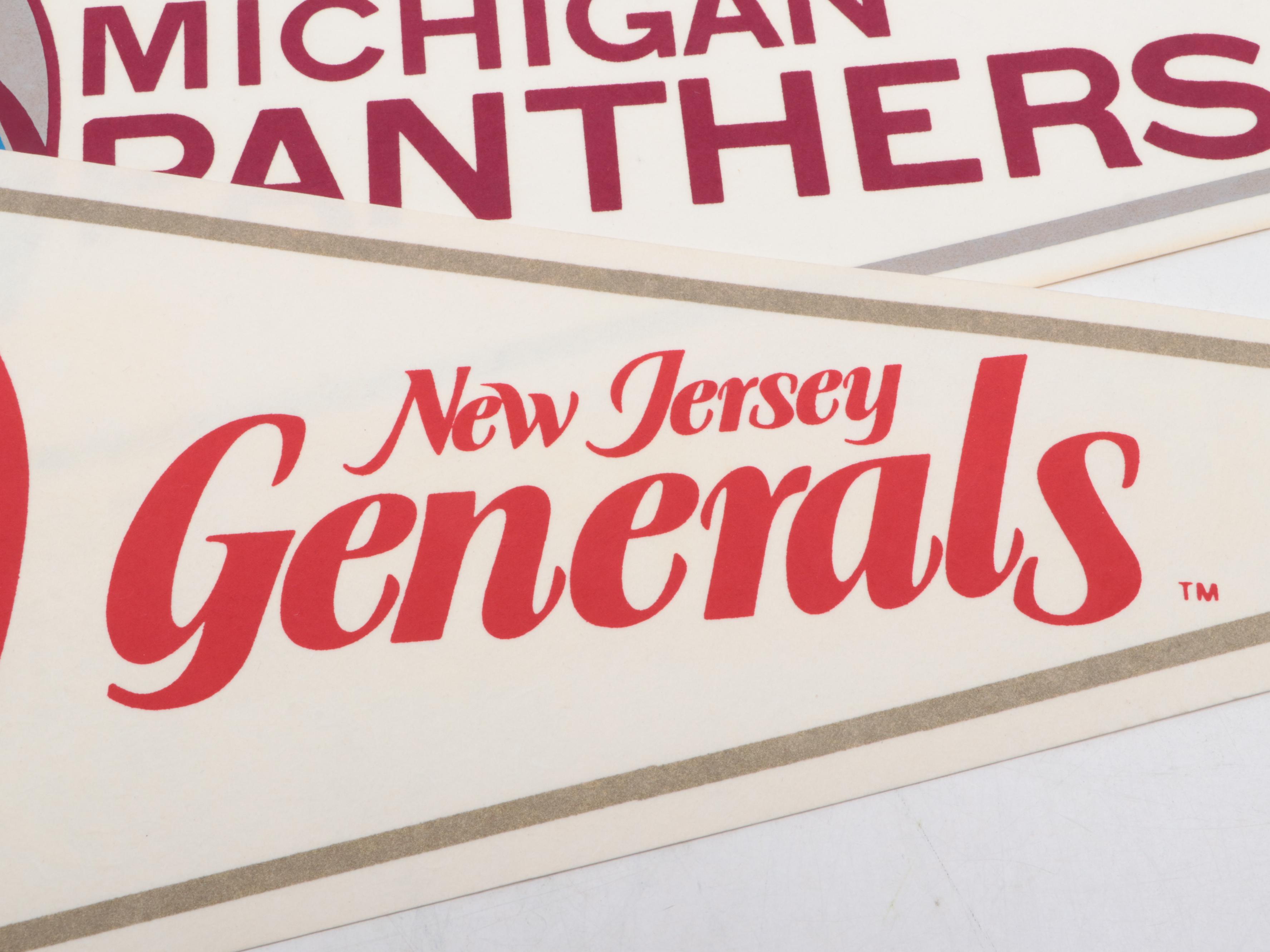 USFL Pennants with Arizona Wranglers, New Jersey Generals, More, 1980s