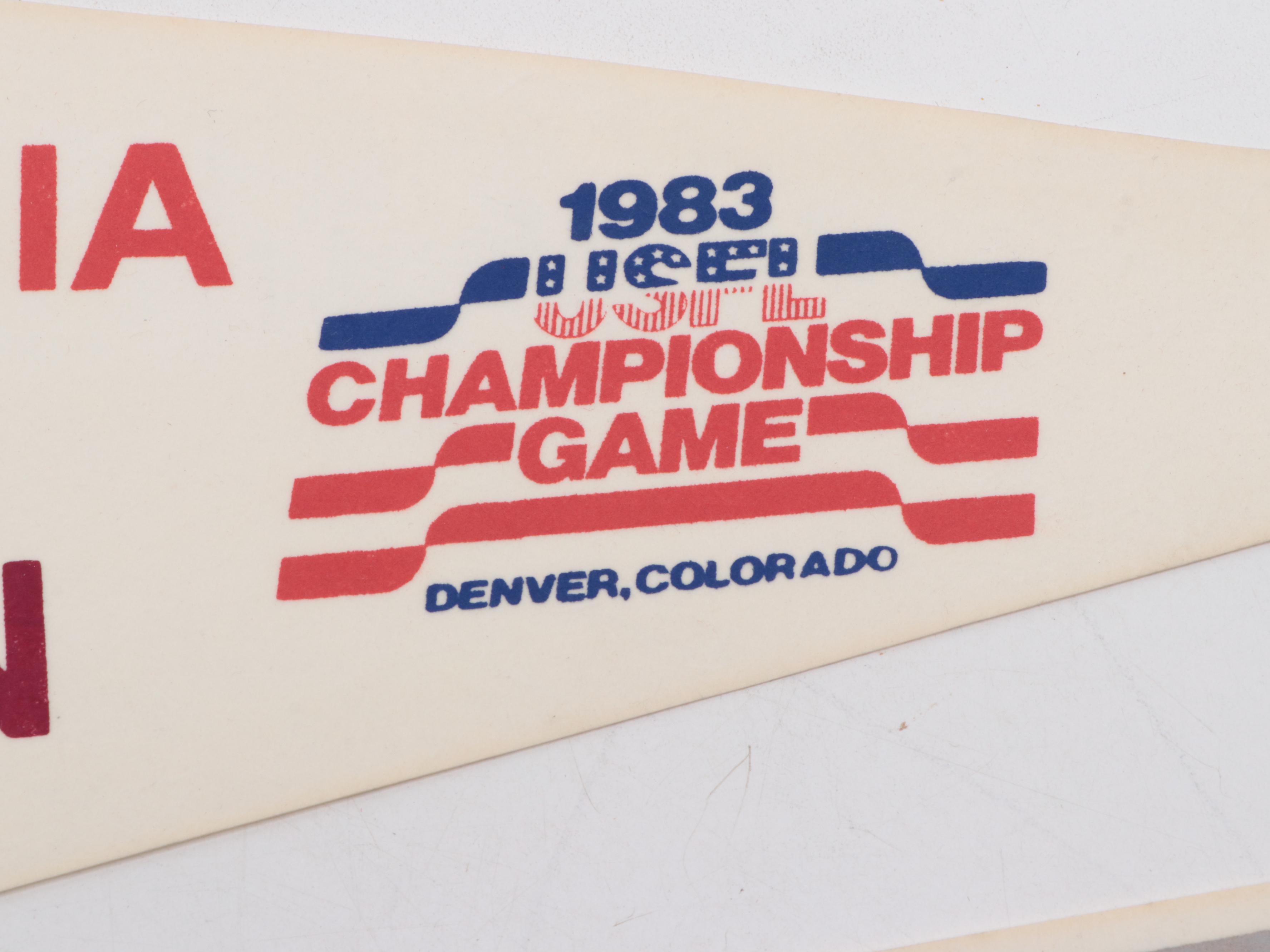 USFL Pennants with Arizona Wranglers, New Jersey Generals, More, 1980s