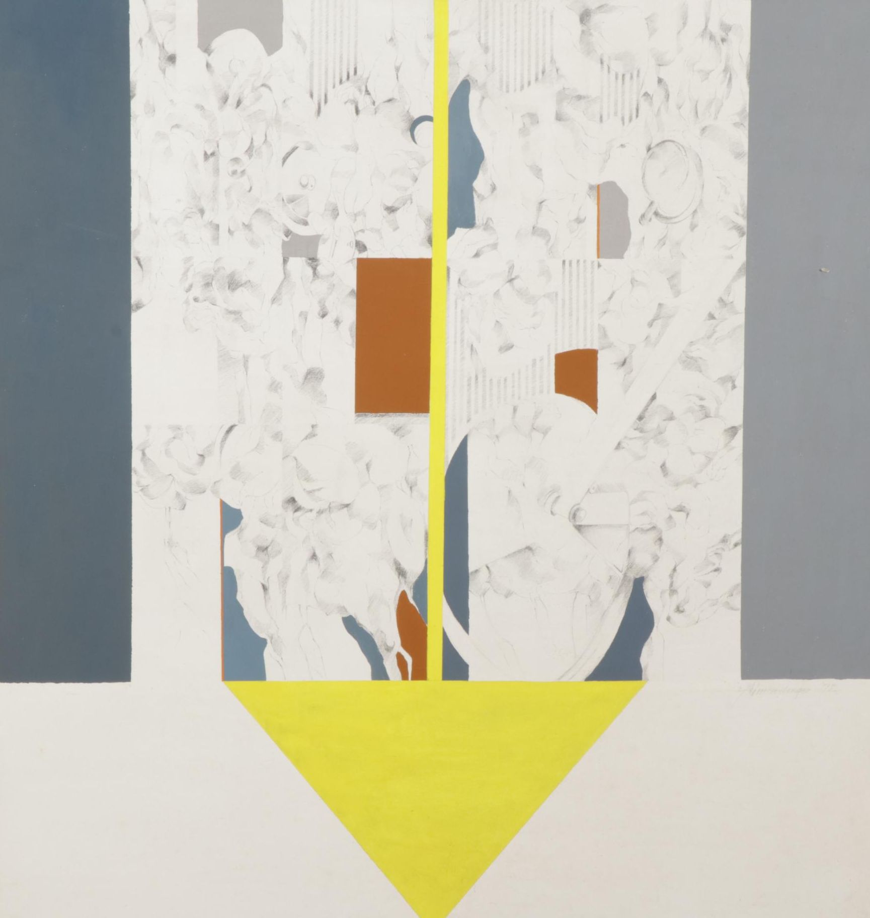 Dianne Almendinger Large-Scale Abstract Acrylic Painting, 1972