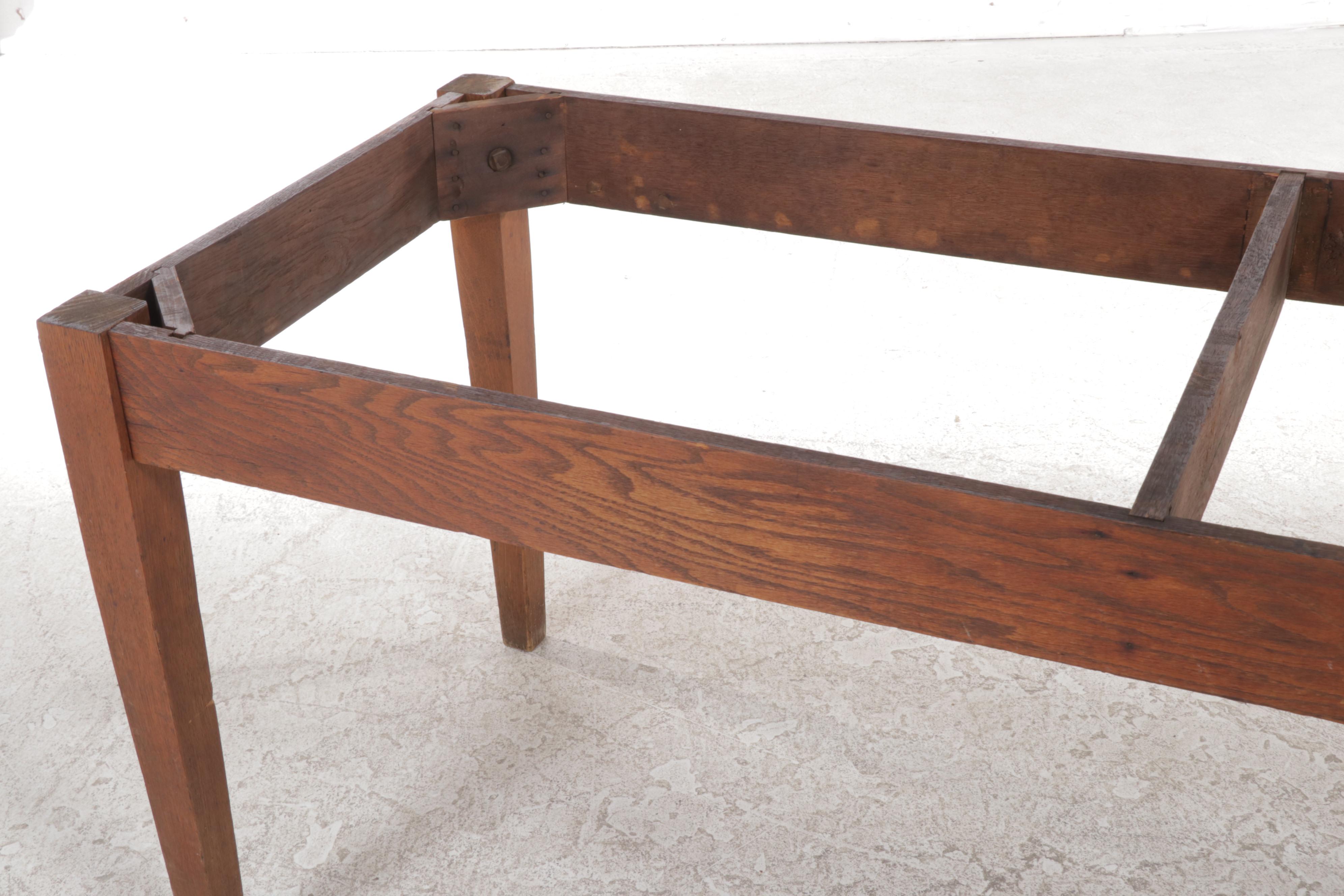 American Oak Table Base, Late 19th/Early 20th Century