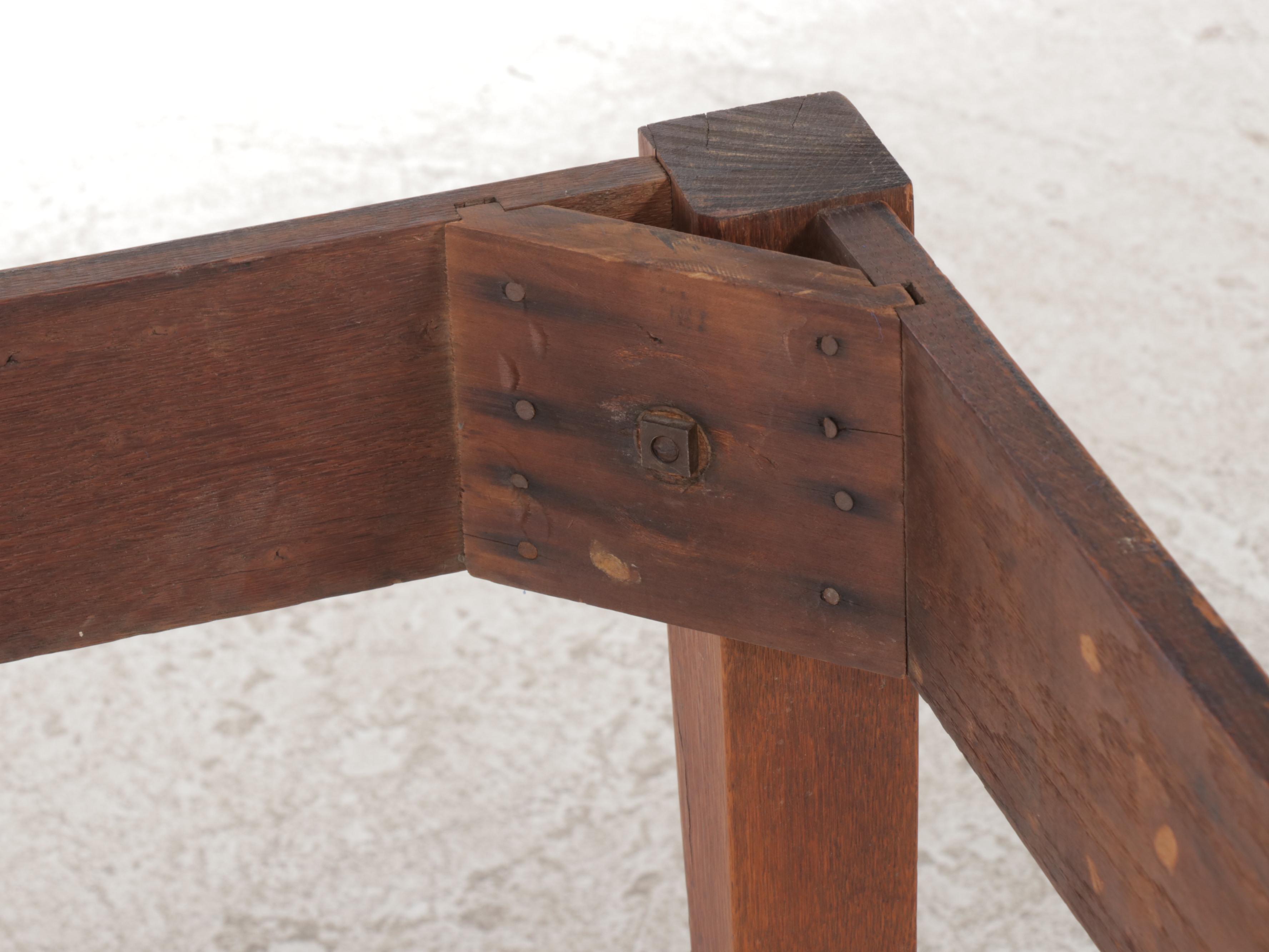 American Oak Table Base, Late 19th/Early 20th Century
