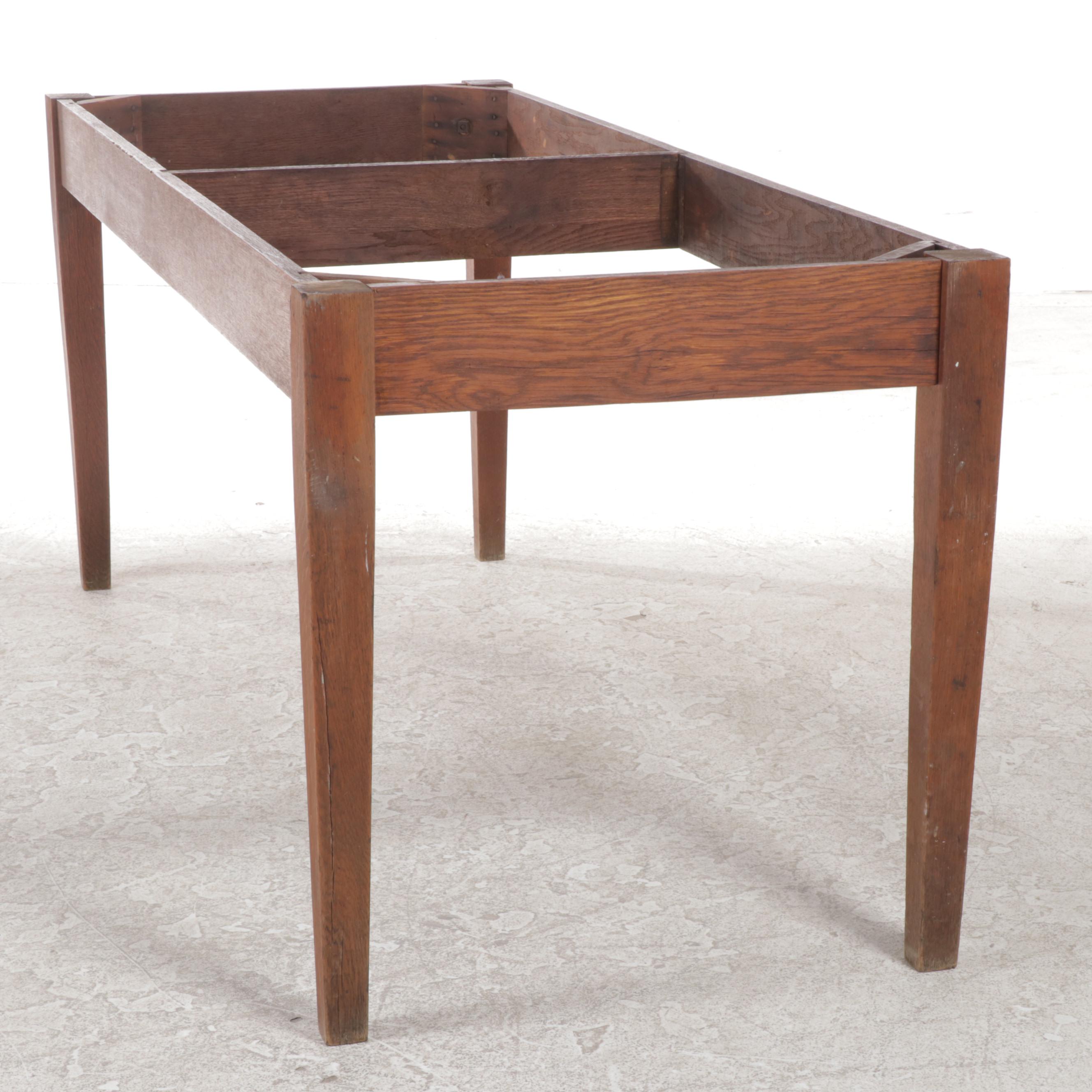 American Oak Table Base, Late 19th/Early 20th Century