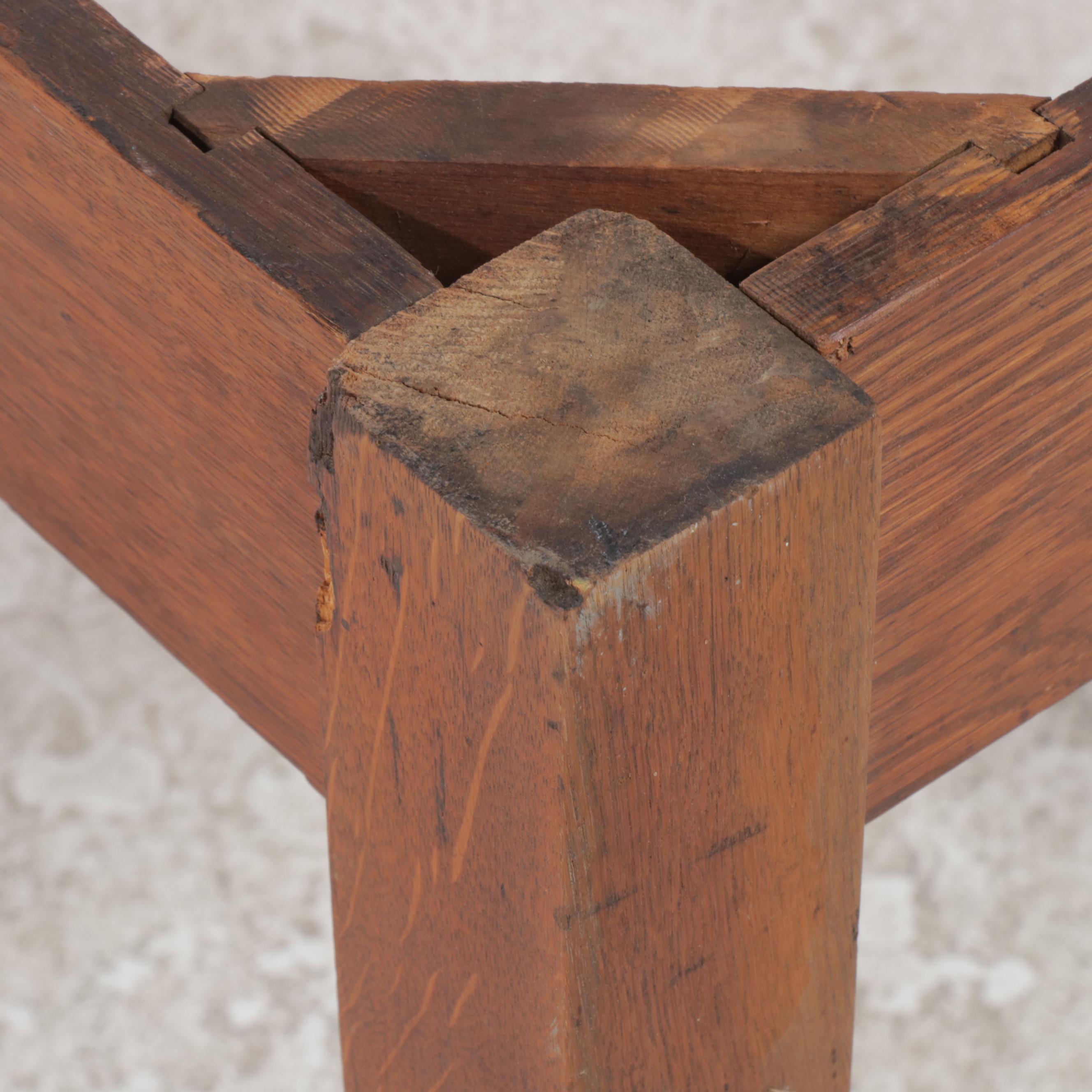 American Oak Table Base, Late 19th/Early 20th Century