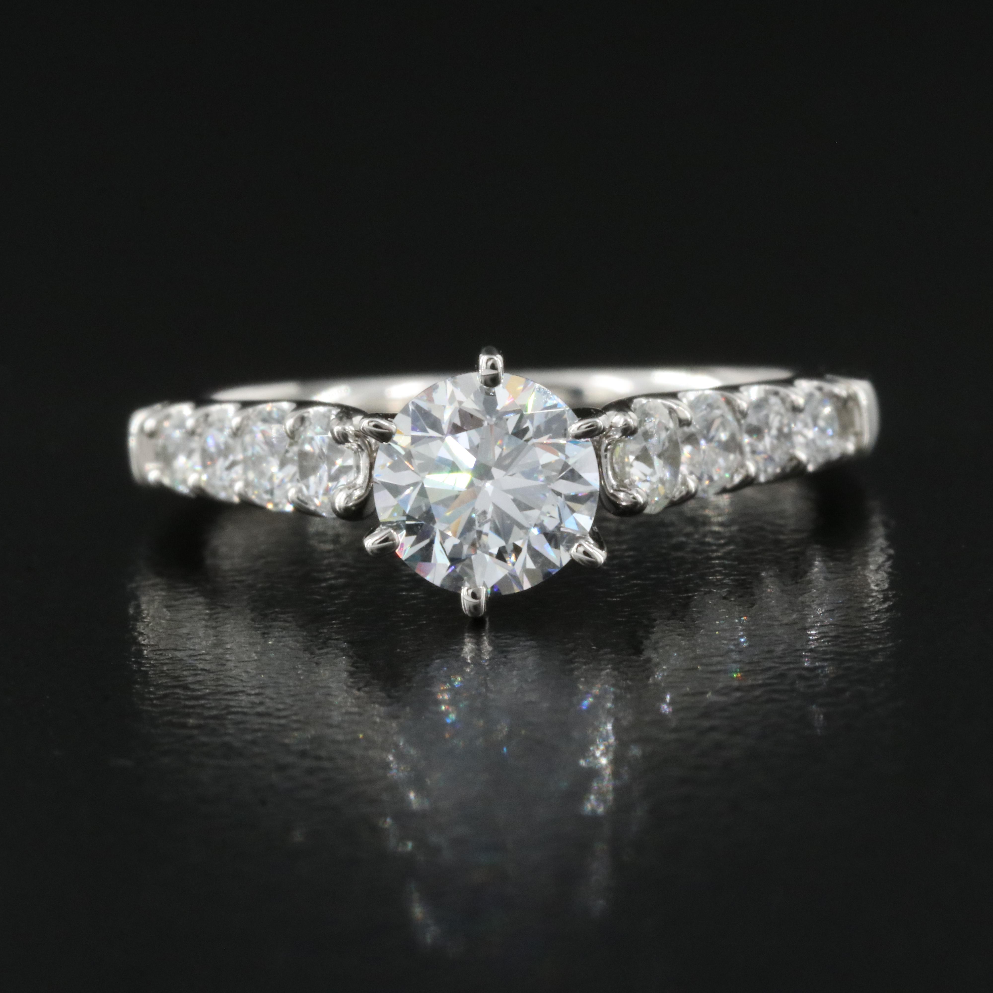 Platinum 1.37 CTW Lab Grown Diamond Ring
