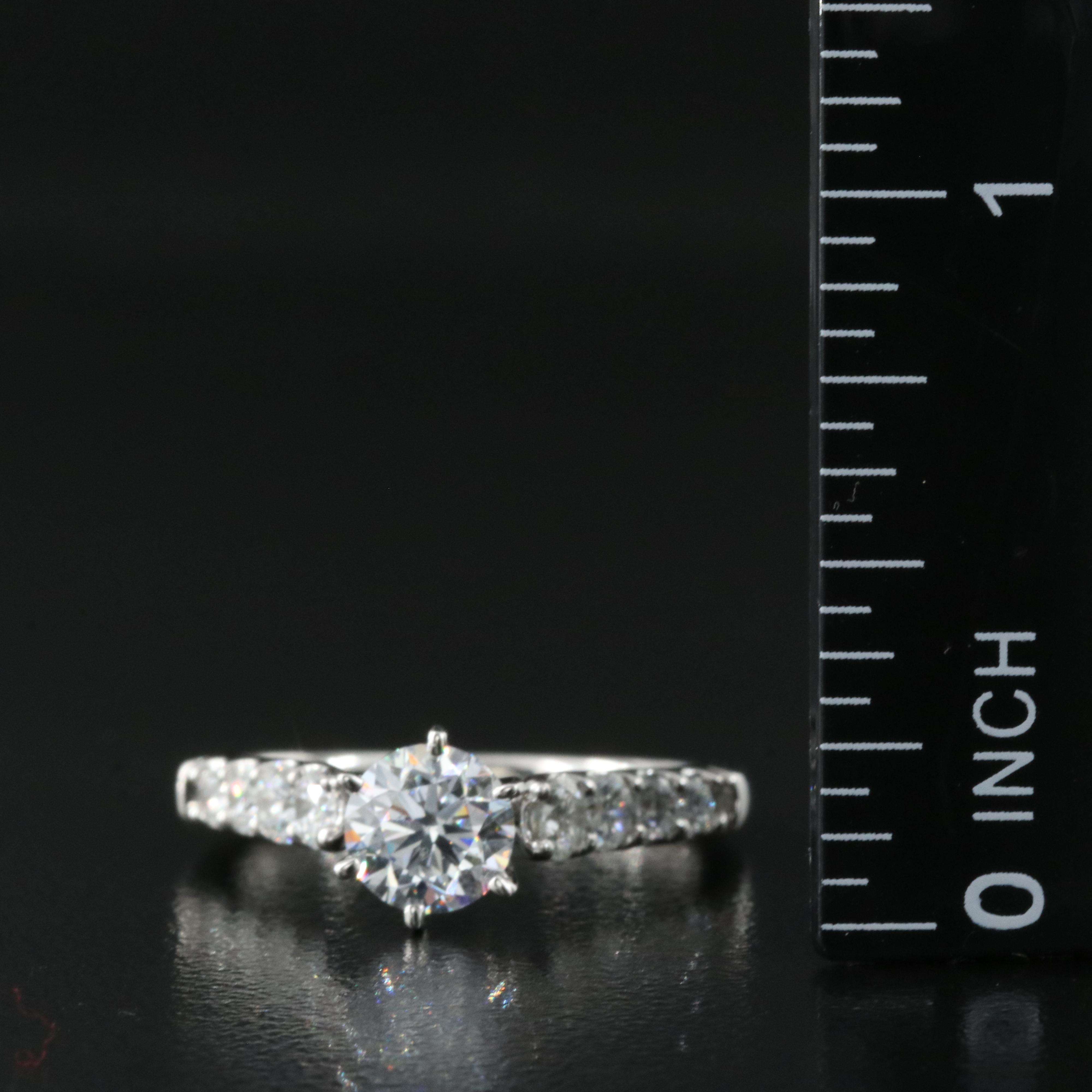 Platinum 1.37 CTW Lab Grown Diamond Ring