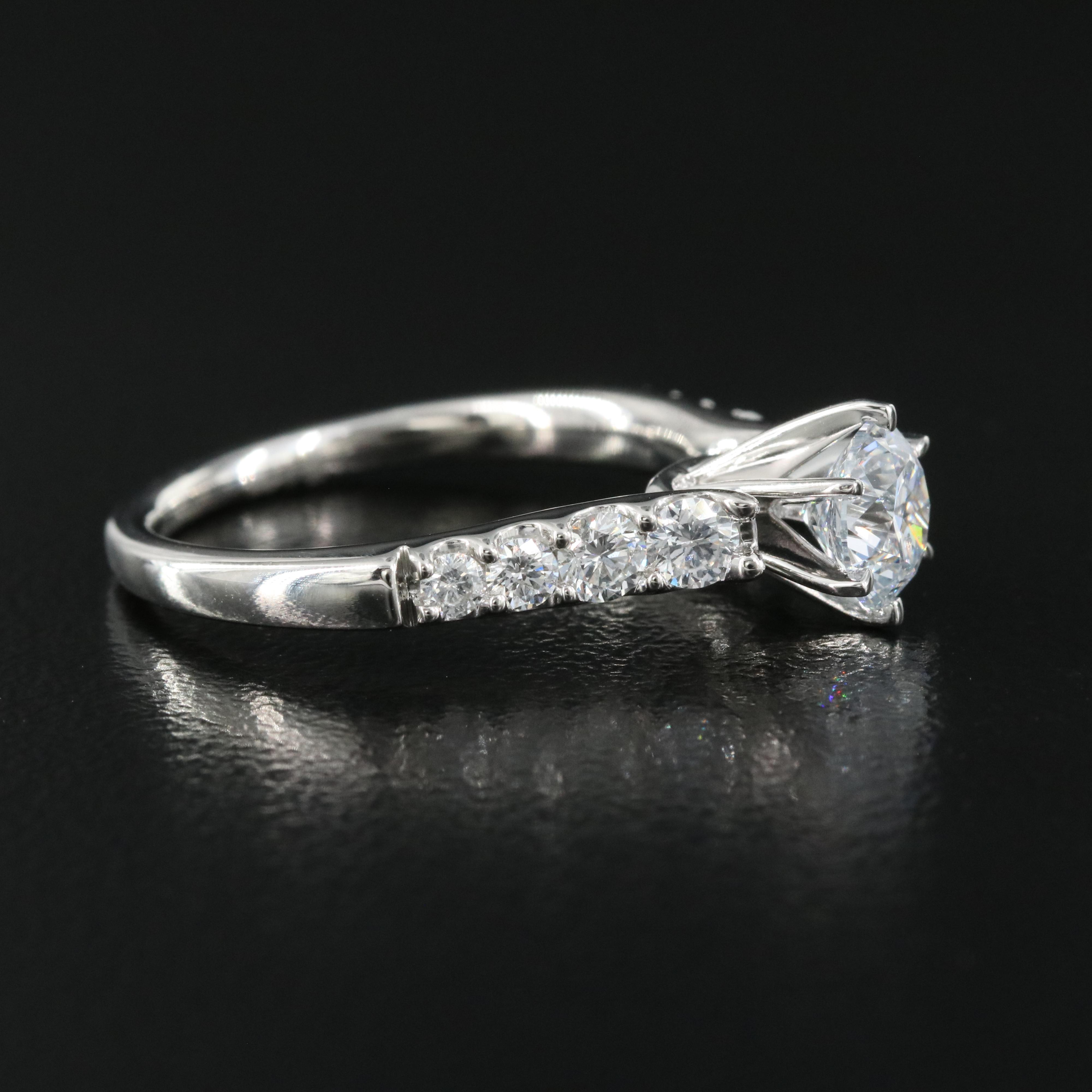 Platinum 1.37 CTW Lab Grown Diamond Ring