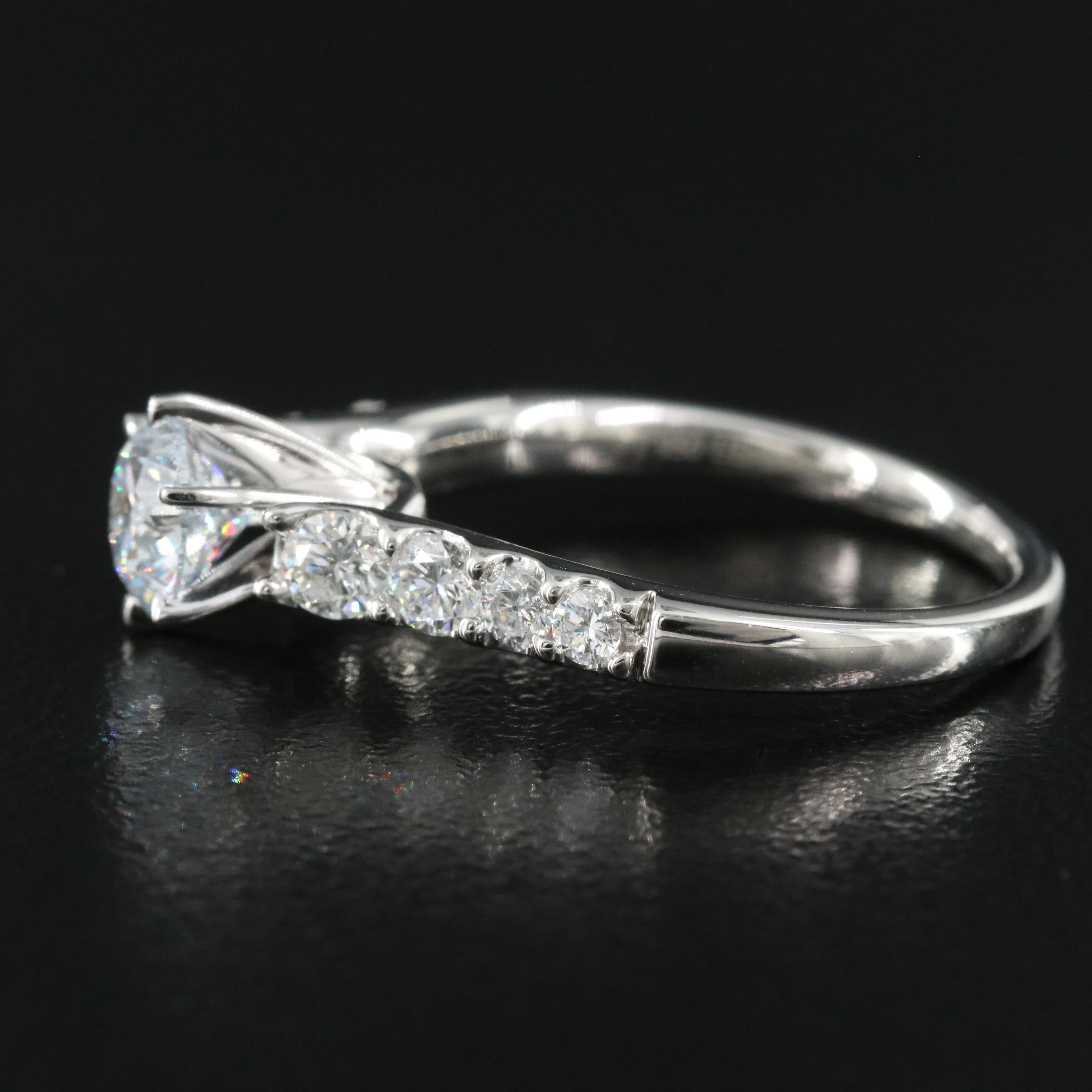 Platinum 1.37 CTW Lab Grown Diamond Ring