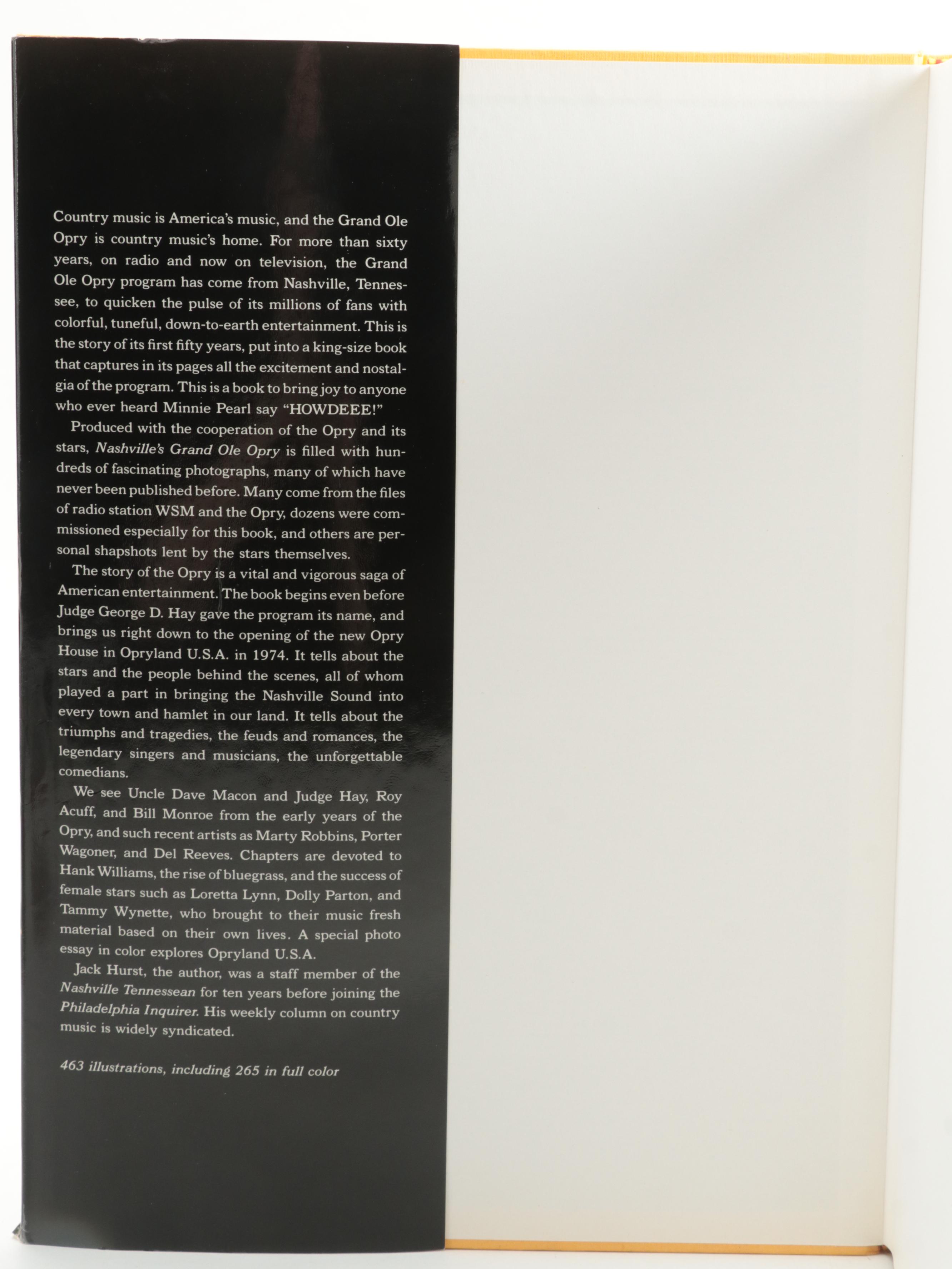 "Nashville's Grand Ole Opry: The First Fifty Years" by Jack Hurst and More