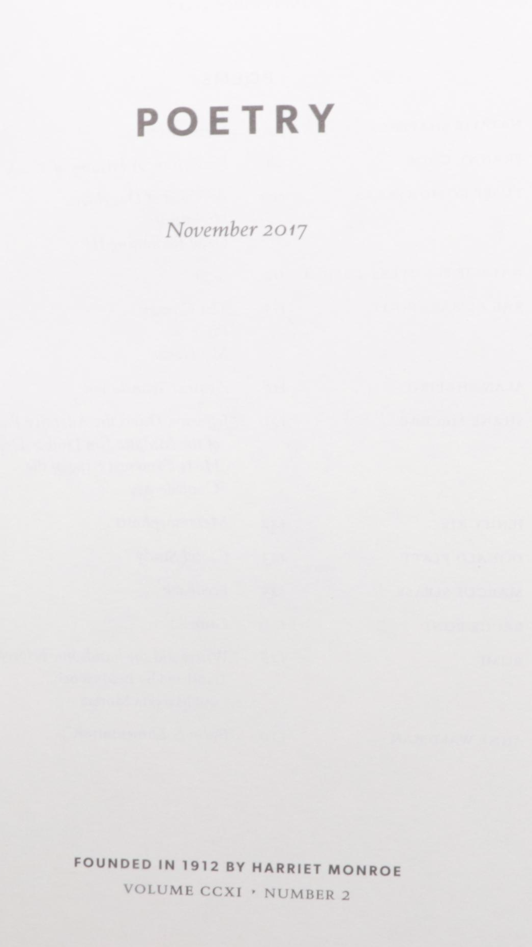 "Poetry" Bound Magazine Collection, 2010-2017