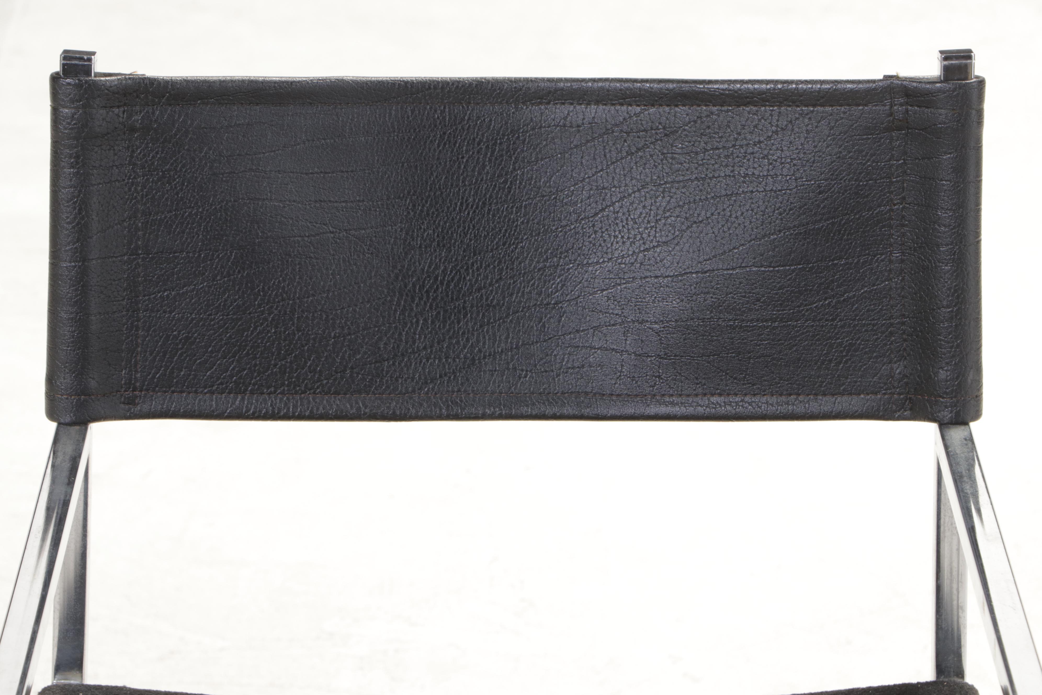 Four Cosco Modernist Chrome Sling Chairs, Mid to Late 20th Century