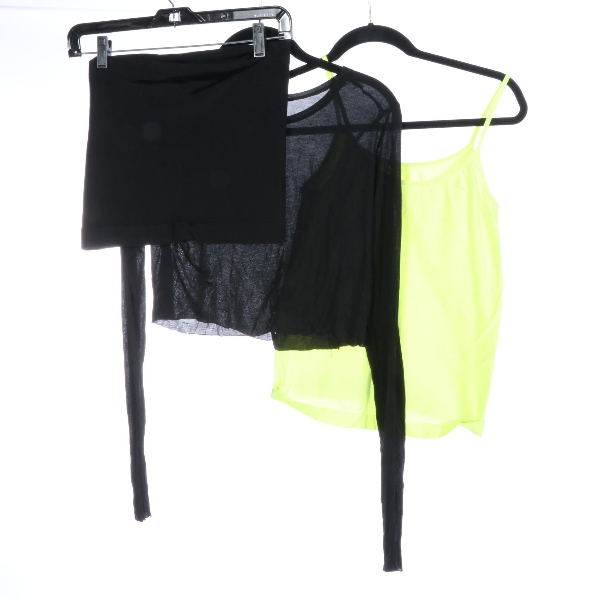 Zara Semi Sheer Crop Top,  Luigi di Focenza Camisole, and Other Separates