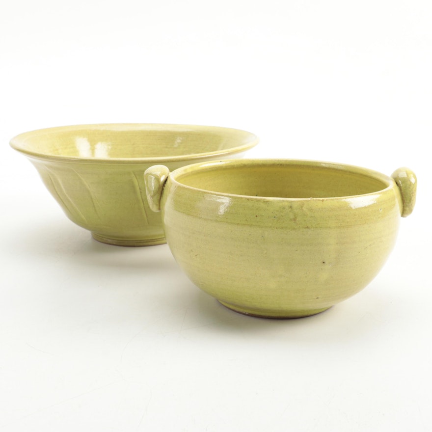 Artist Signed Ceramic Art Pottery Bowls