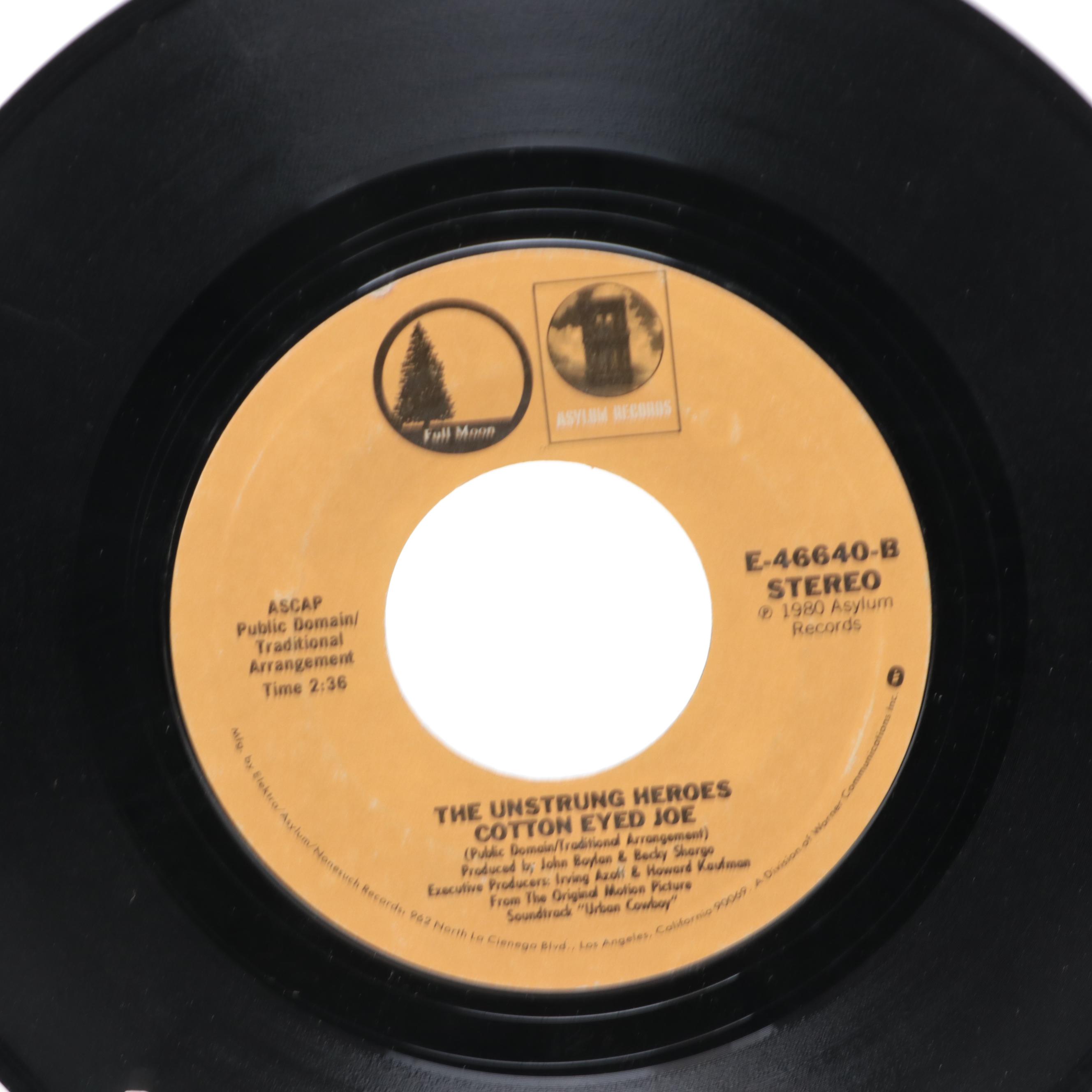 Lyre Wire Rack of 45 RPM Vinyl Records, Mid to Late 20th Century