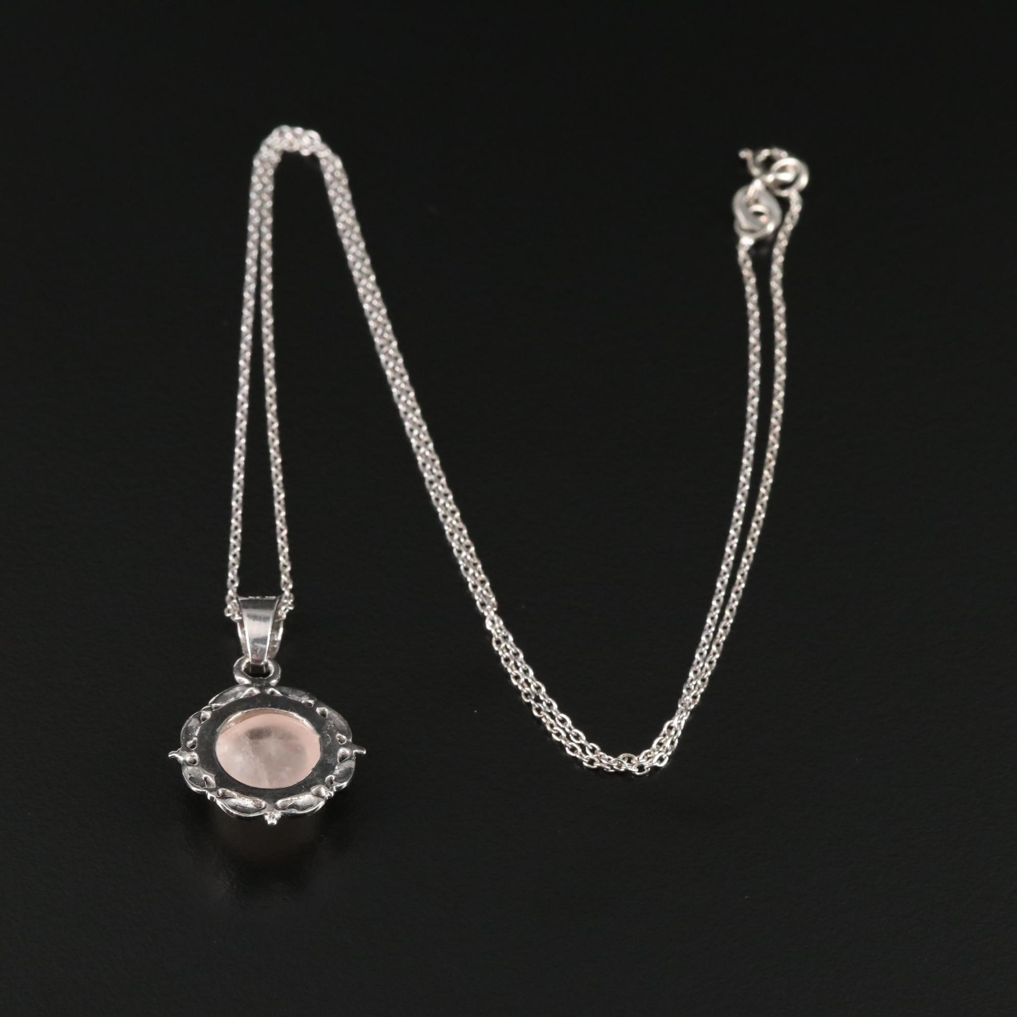 Sterling Moonstone Pendant Necklace