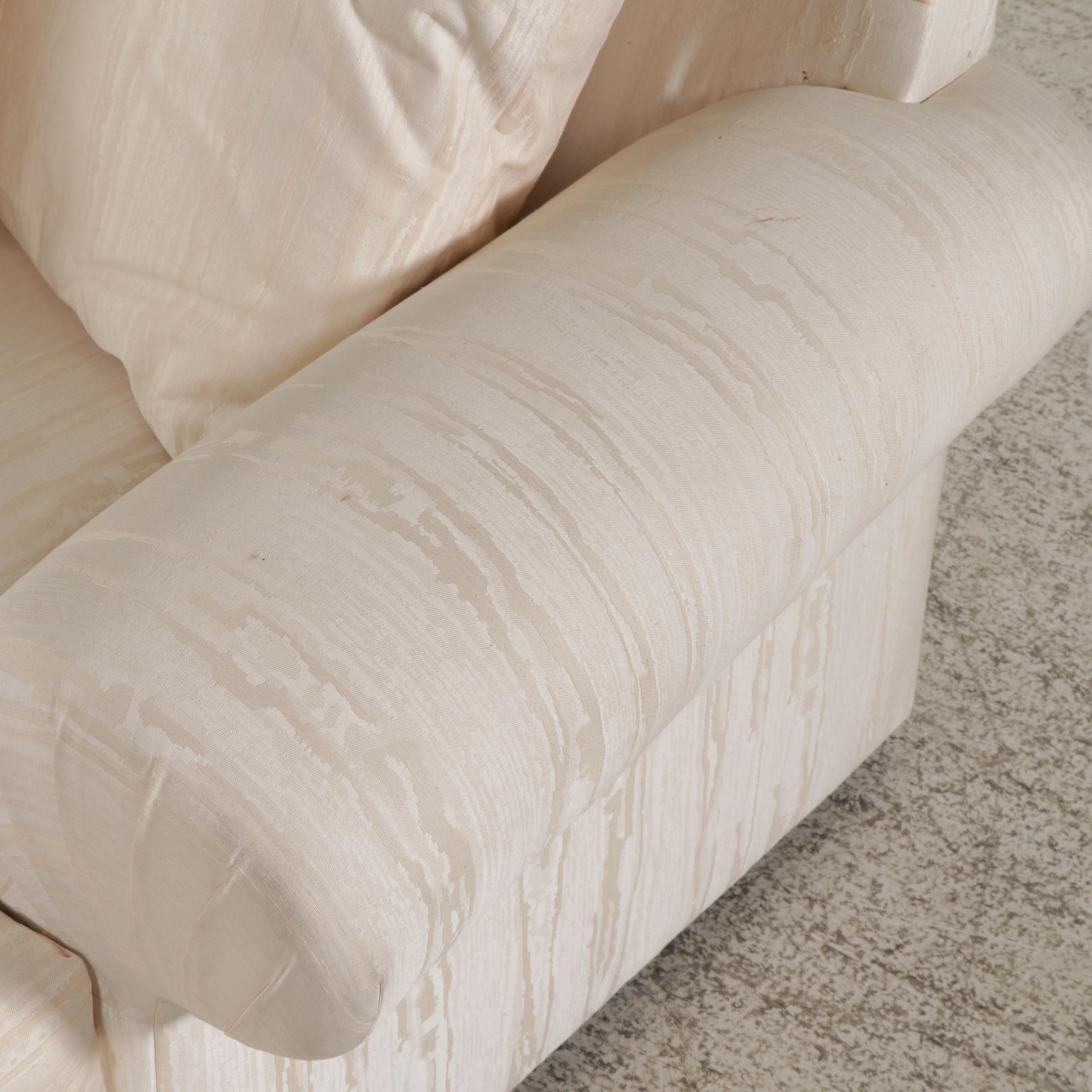 Pair of Sherrill "Precedent" Loveseats with Ottomans, 1980s